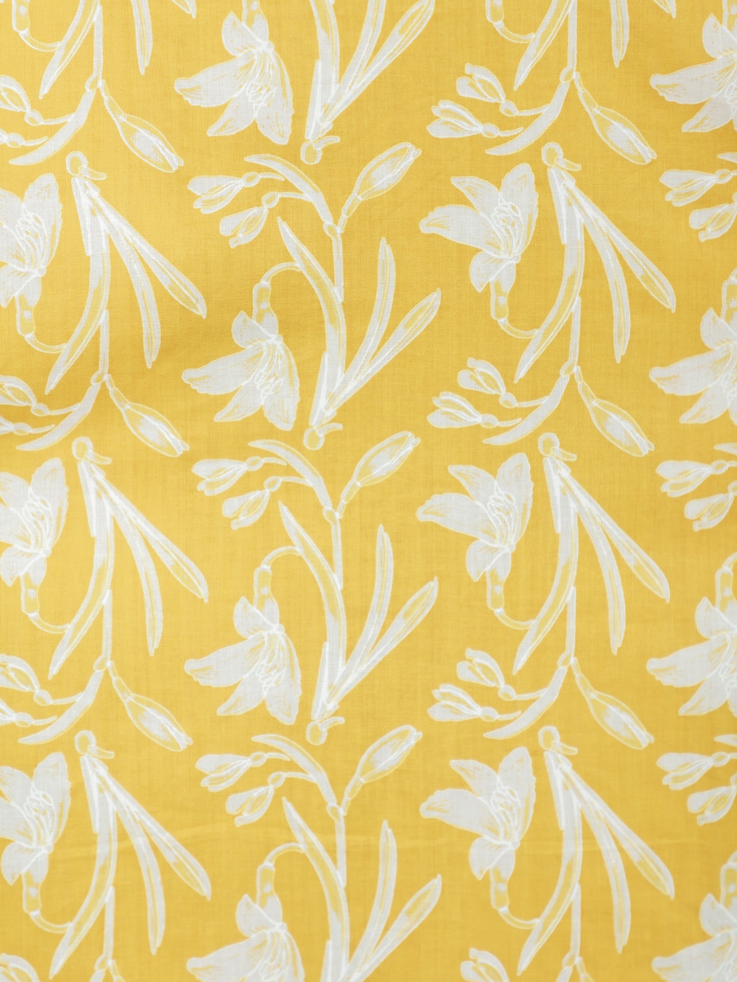 Soft Cotton Foliage Straight Yellow Kurta