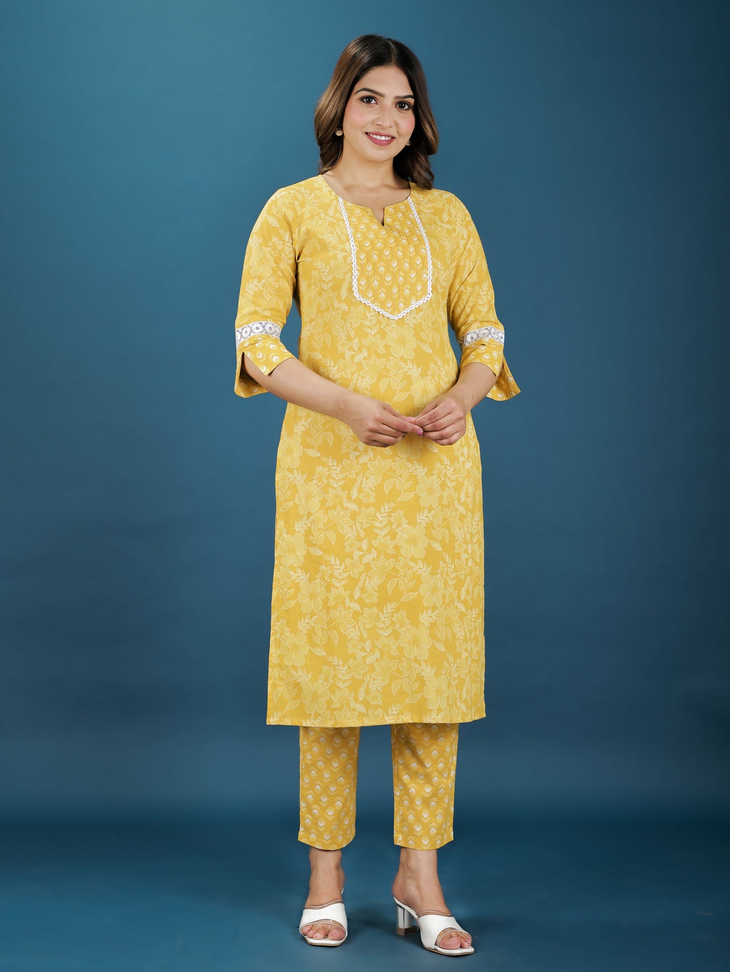 Soft Cotton Floral Kurta