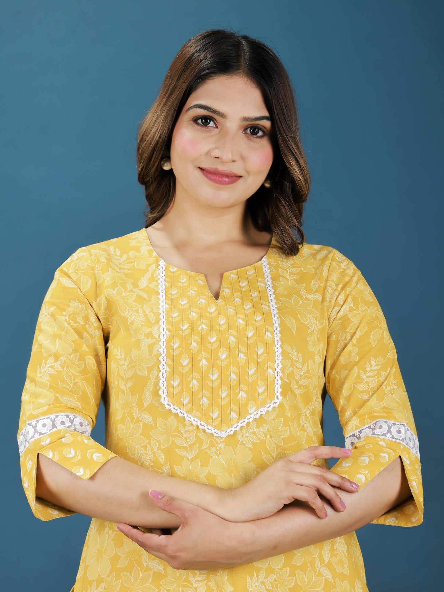 Soft Cotton Floral Kurta