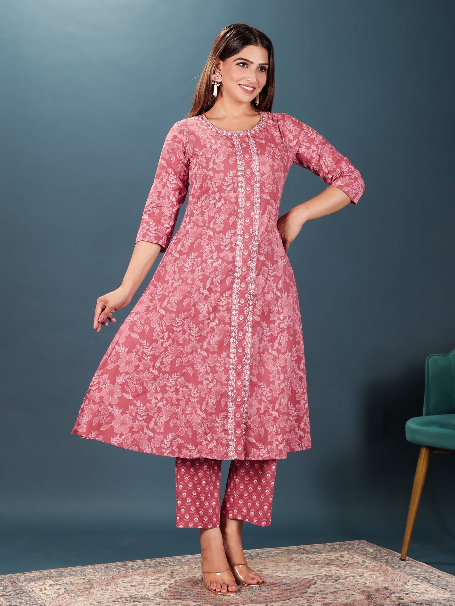 Soft Cotton Floral Kurta