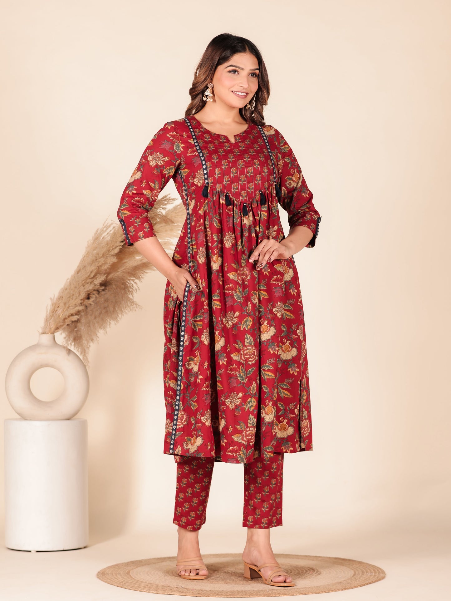 Soft Cotton Floral Kurta