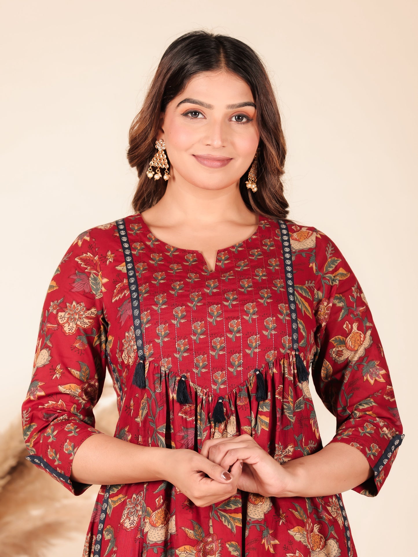 Soft Cotton Floral Kurta