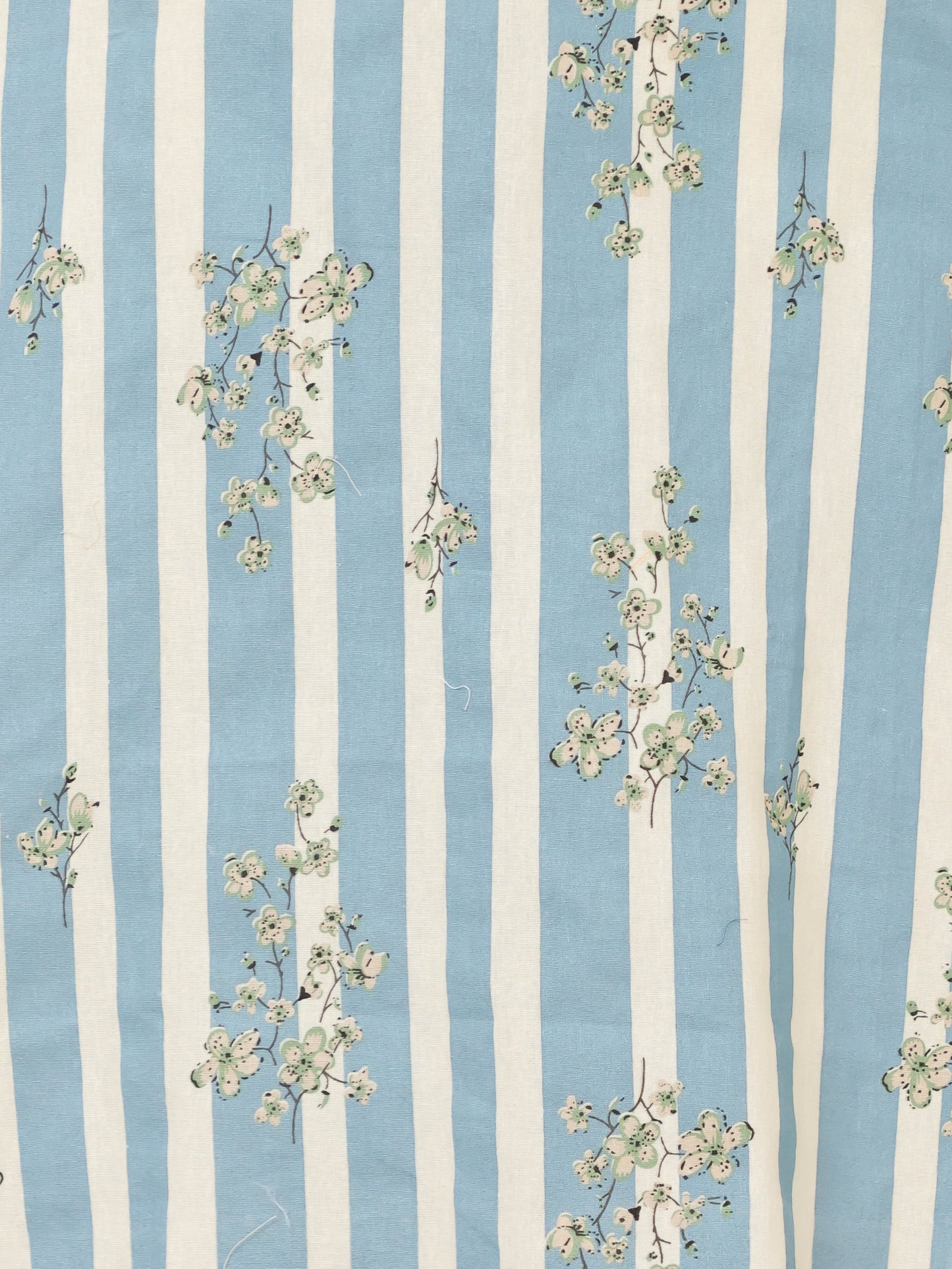 Linen Cotton Striped Straight Blue Kurta