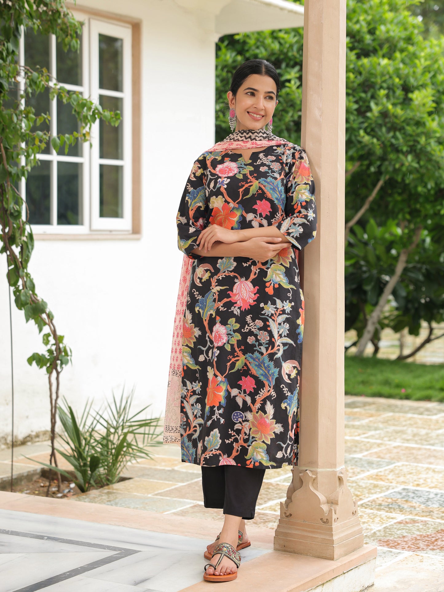Cotton Voile Tie-Dye White Dupatta