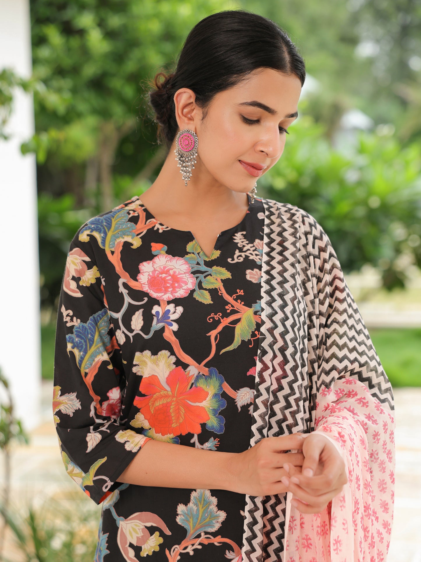 Cotton Voile Tie-Dye White Dupatta