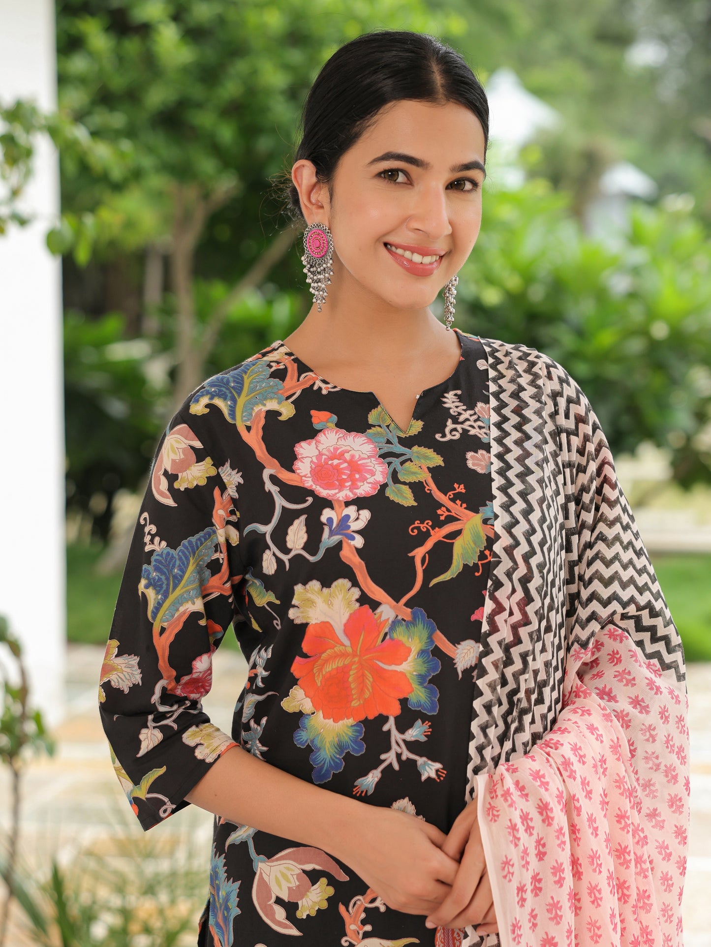 Cotton Voile Tie-Dye White Dupatta