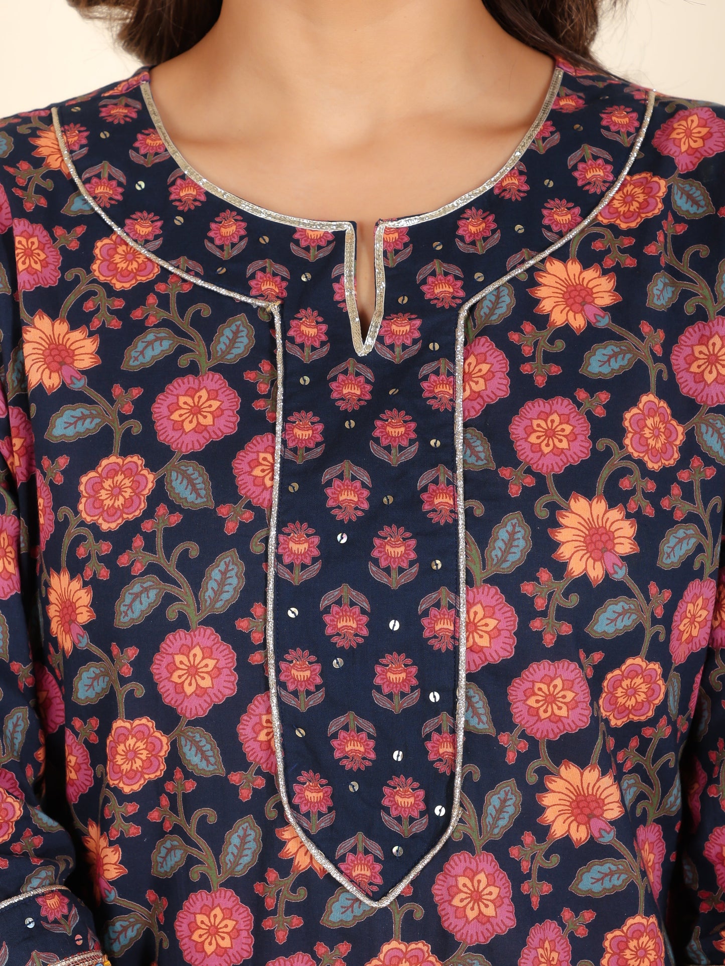 Soft Cotton Floral Kurta