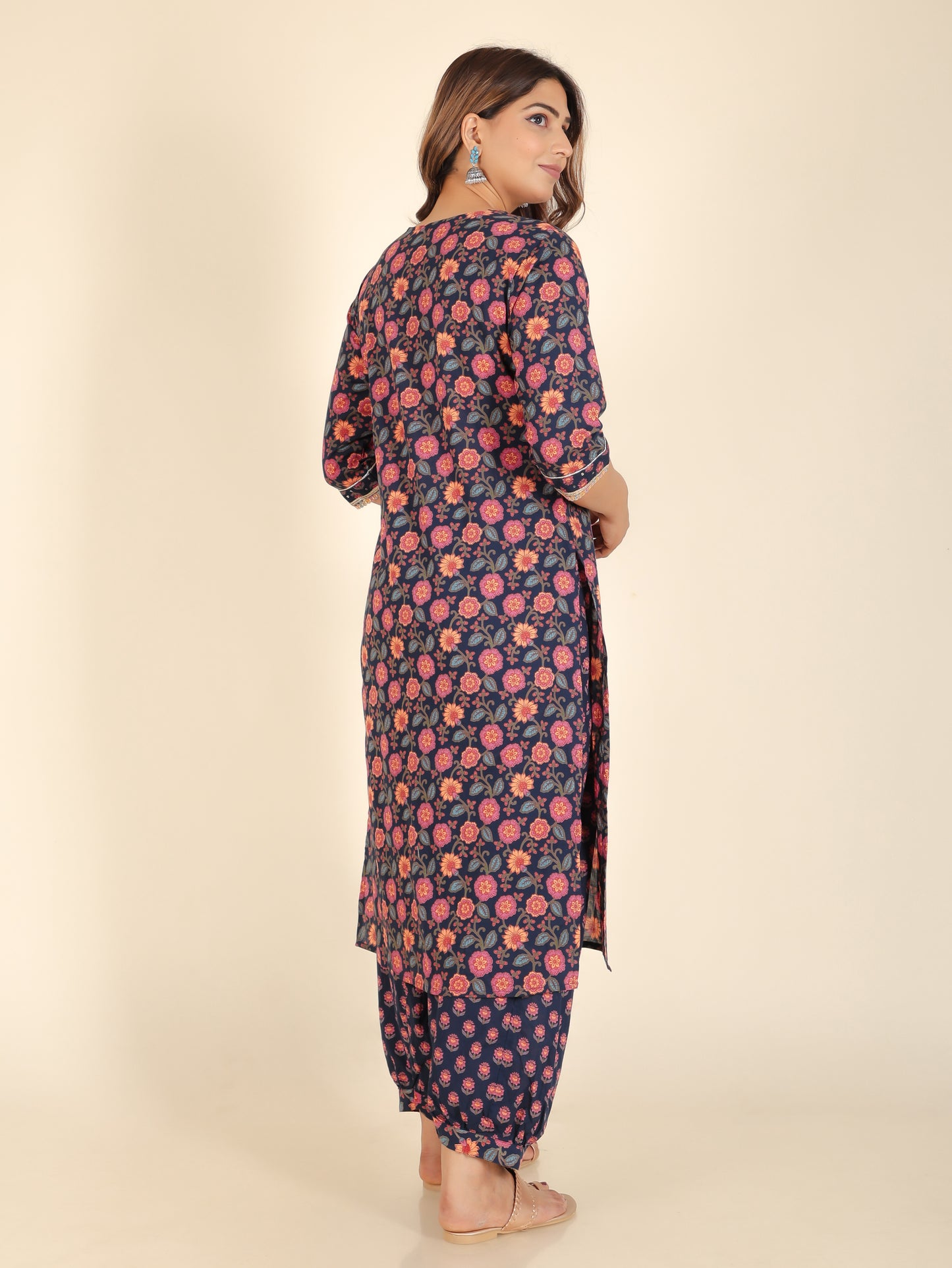 Soft Cotton Floral Kurta