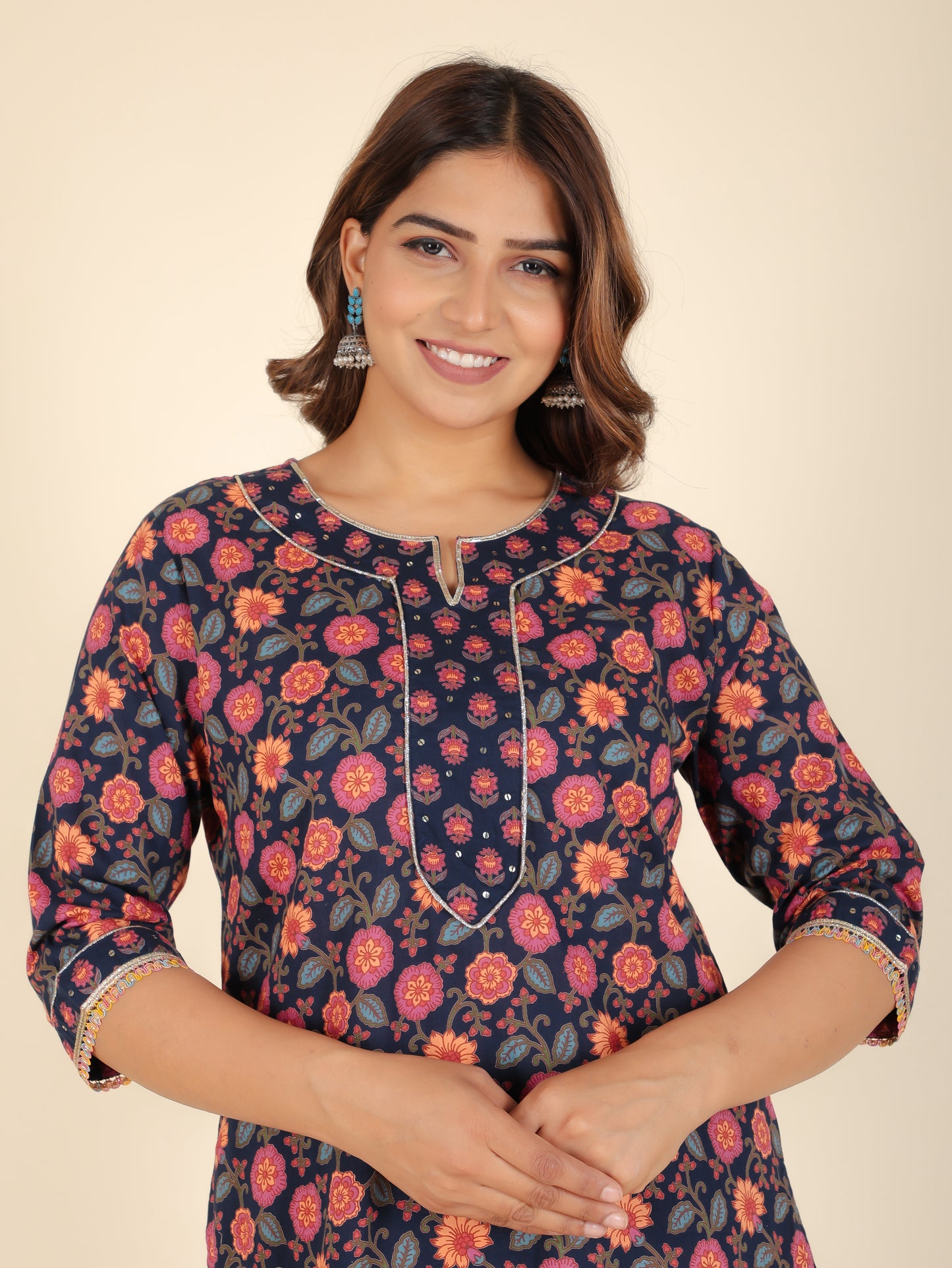 Soft Cotton Floral Kurta