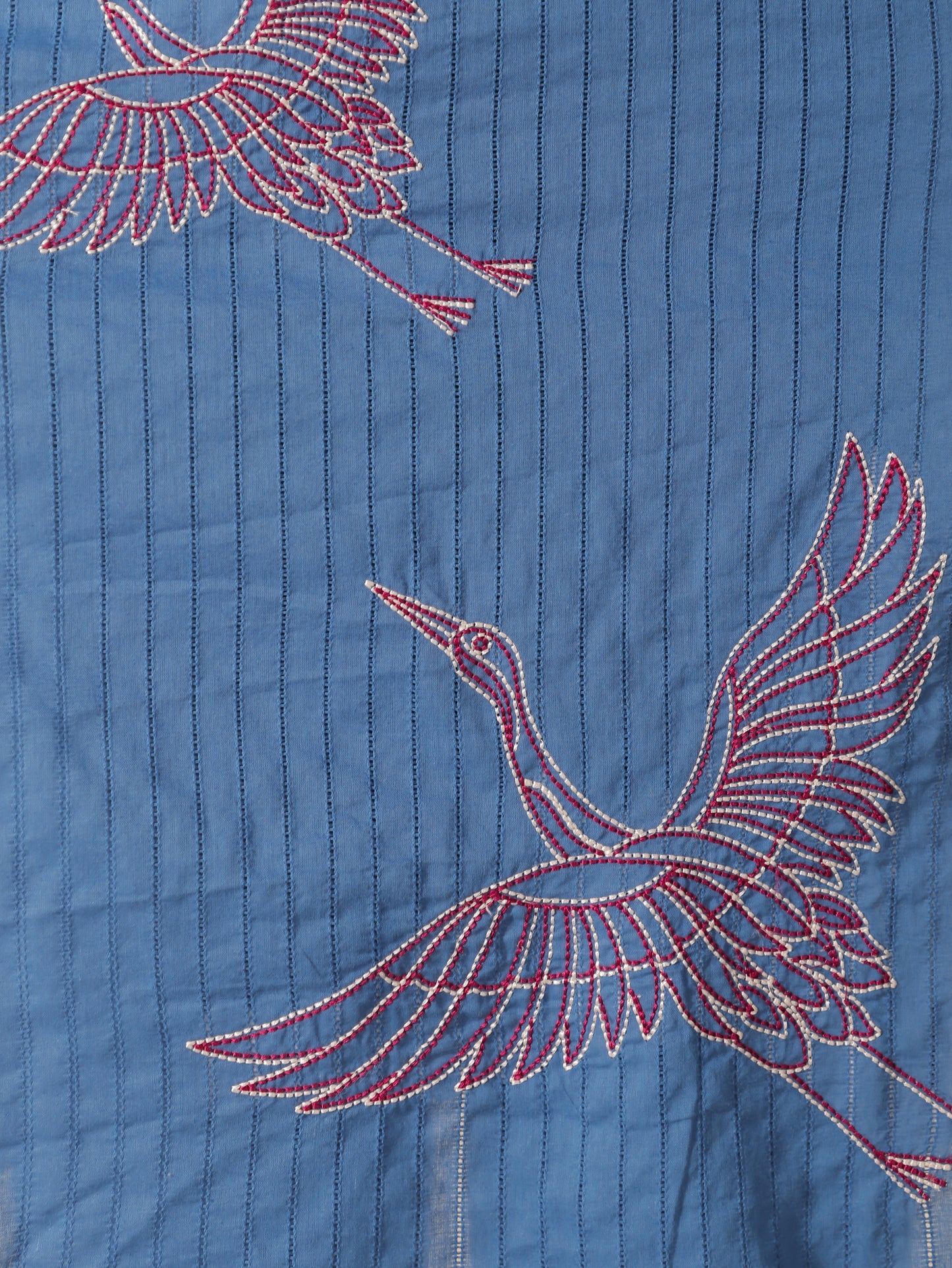 Soft Cotton Solid Straight Blue Kurta