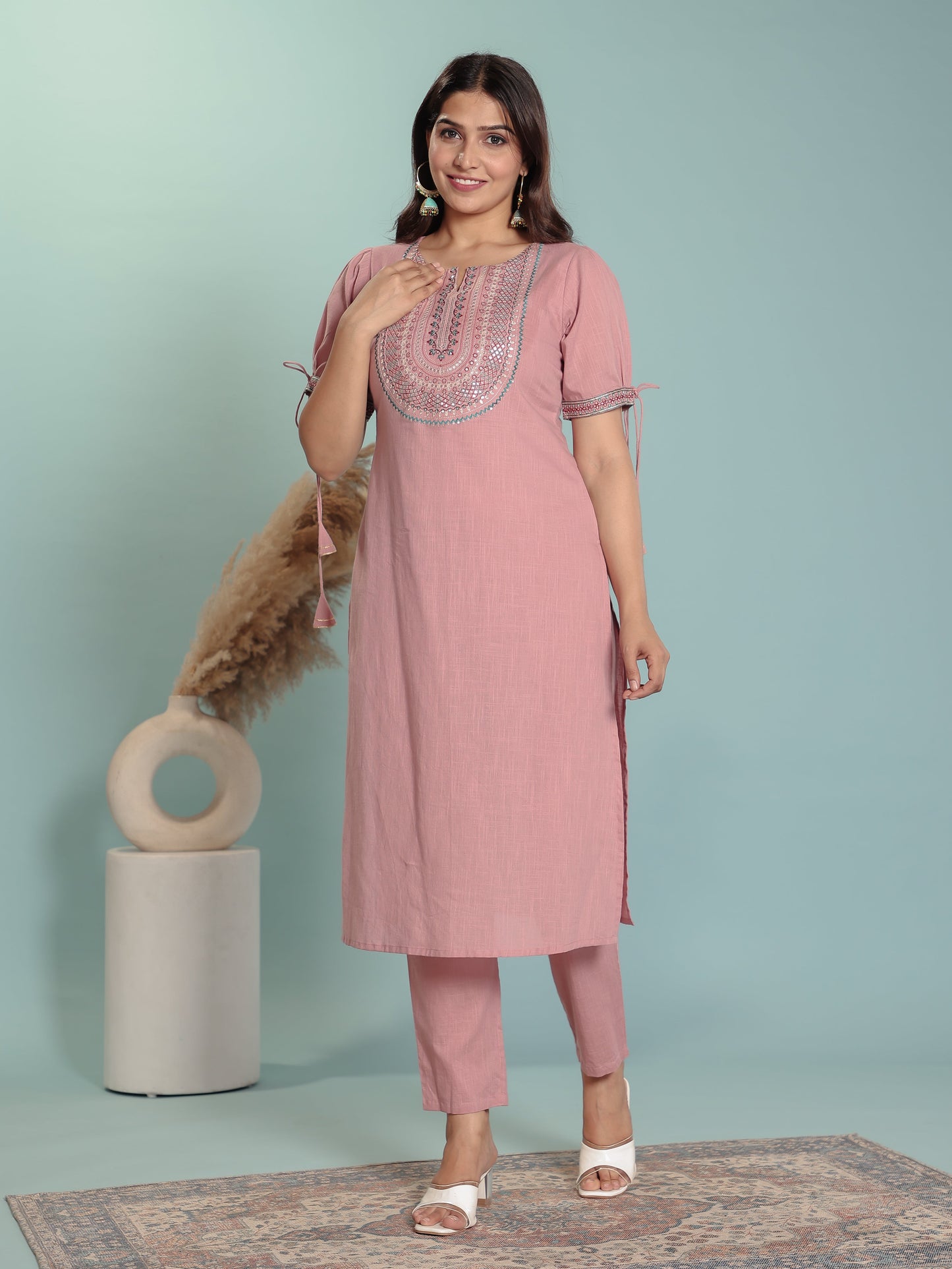 Khadi Cotton Solid Kurta