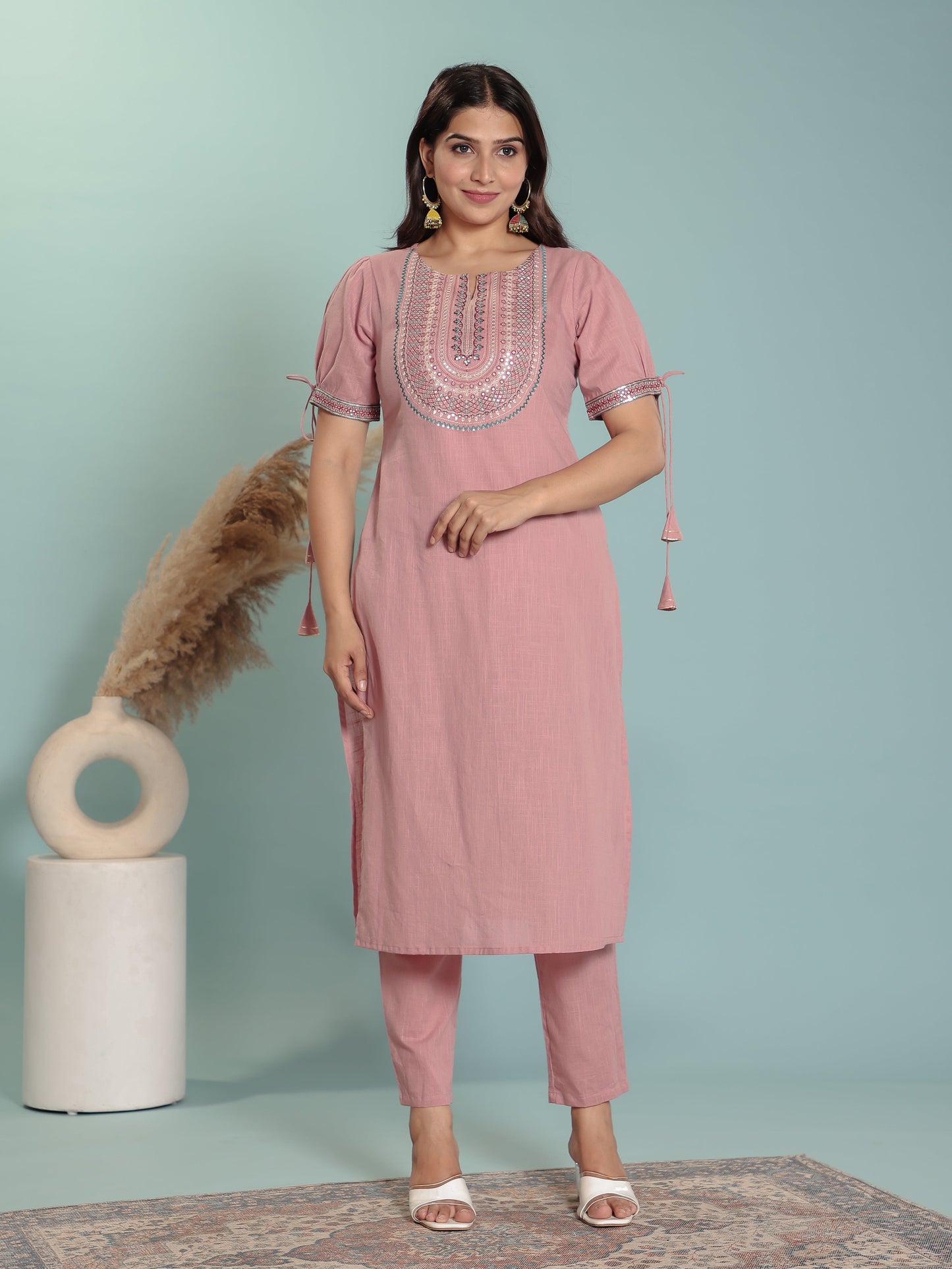 Khadi Cotton Solid Kurta