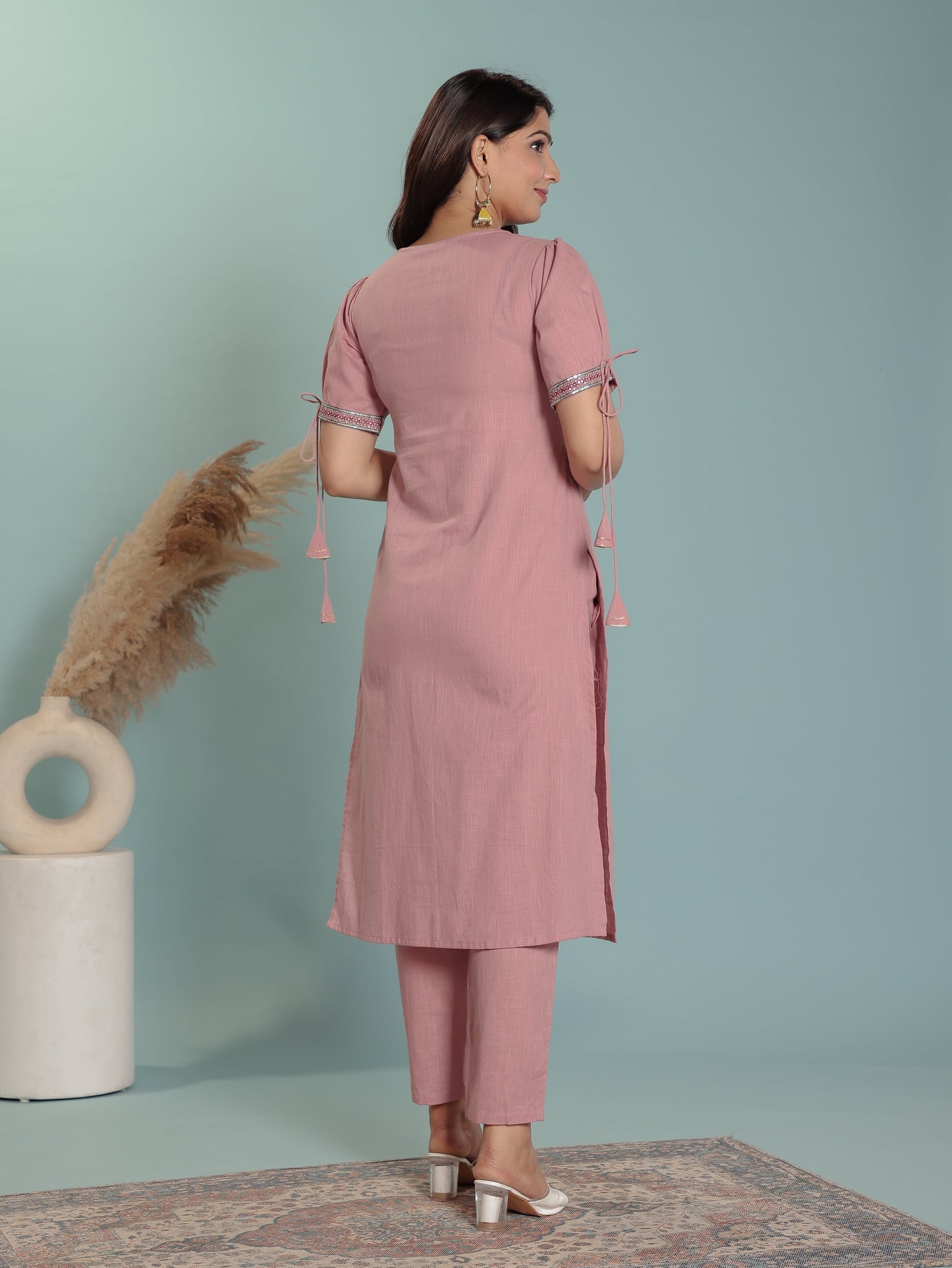 Khadi Cotton Solid Kurta