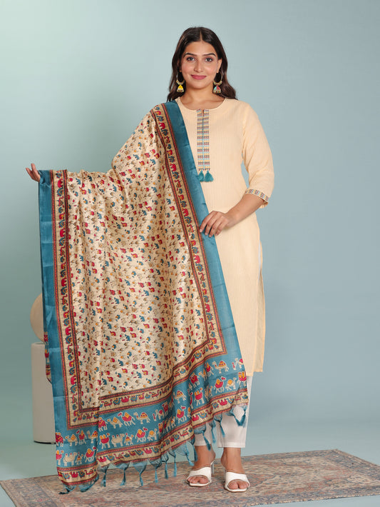 Polyester Animal Dupatta