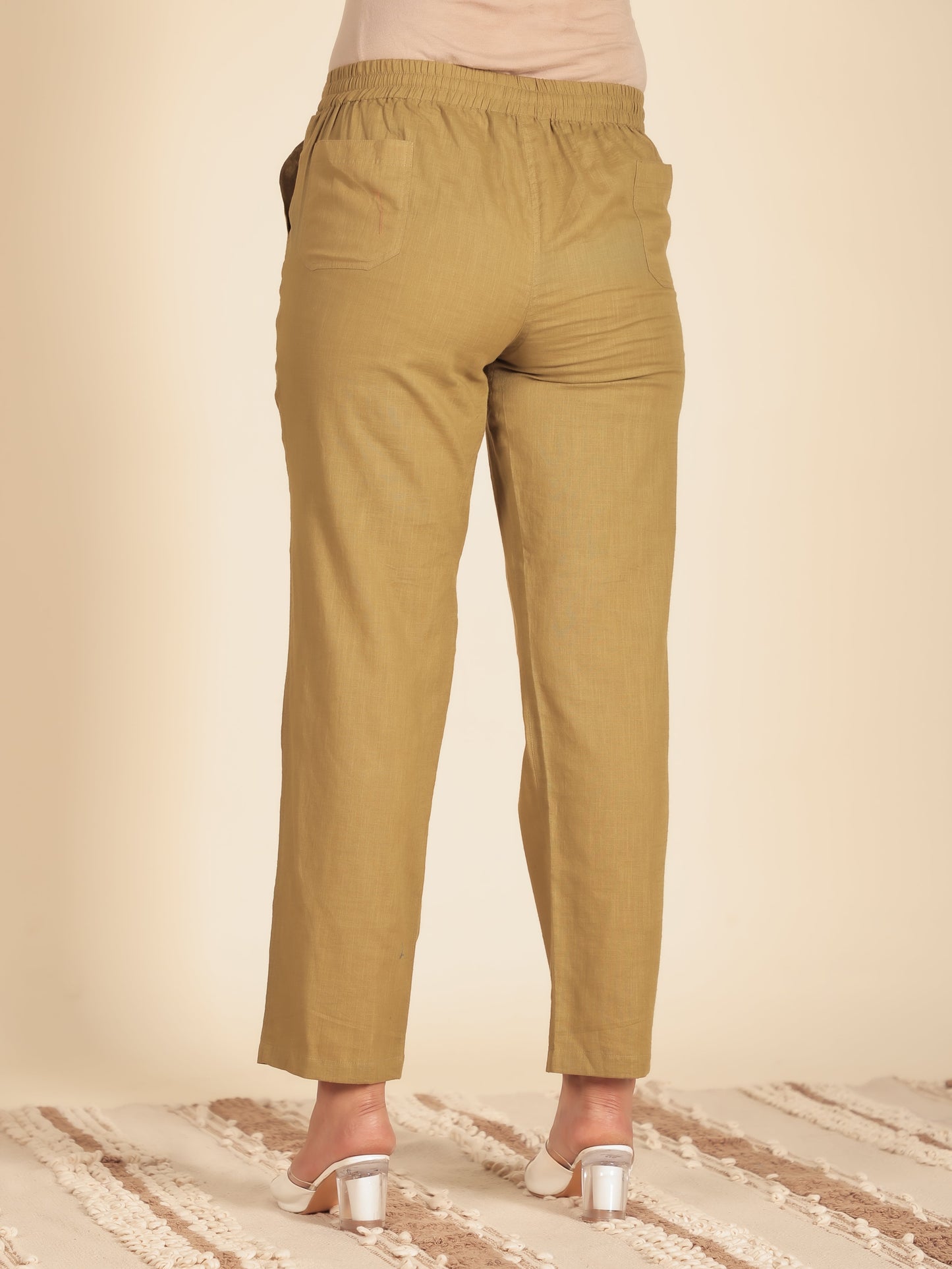 Natural Cotton Solid Straight Green Kurta