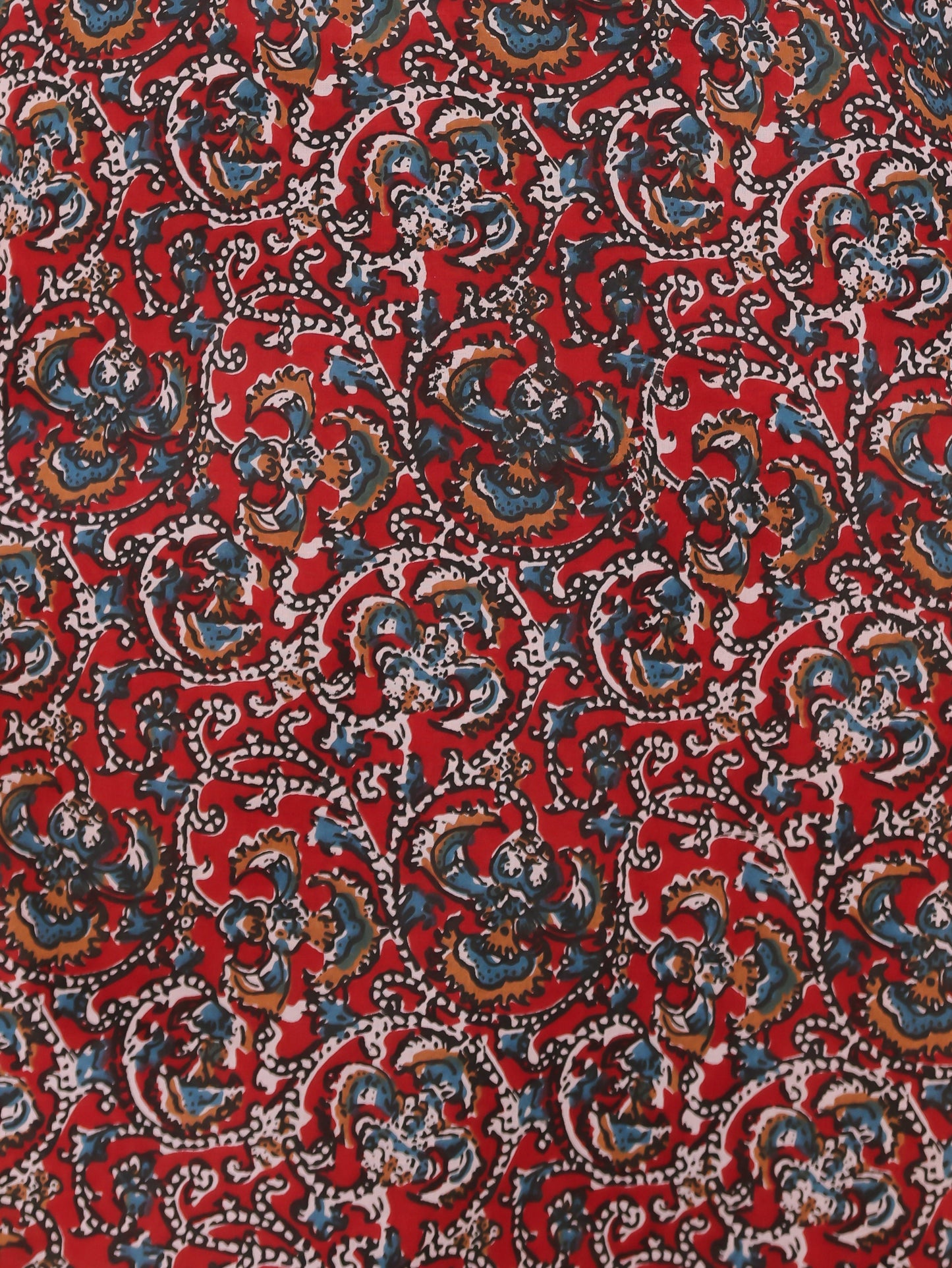 Soft Cotton Block Print Straight Maroon Kurta