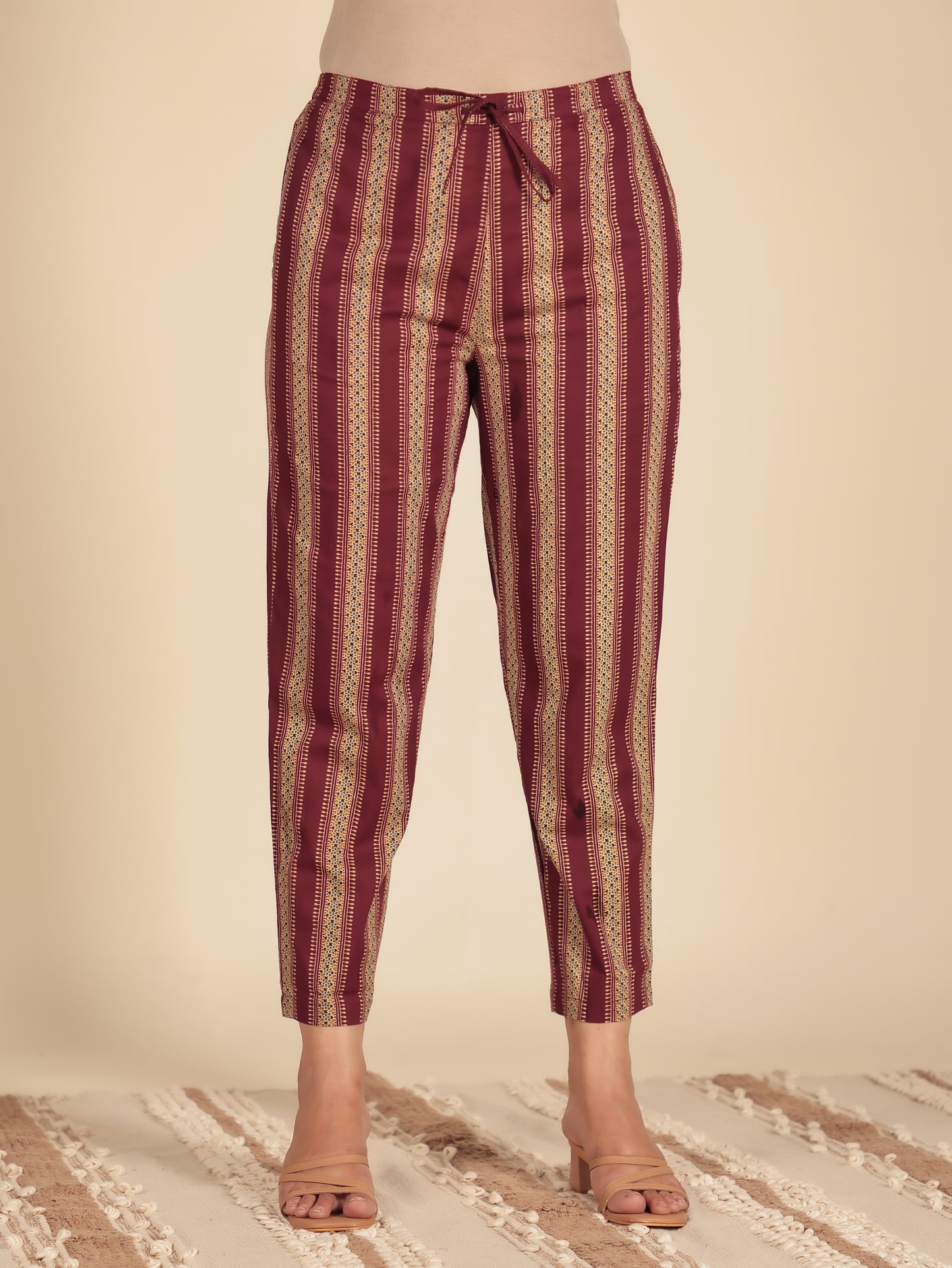 Soft Cotton Striped Pant