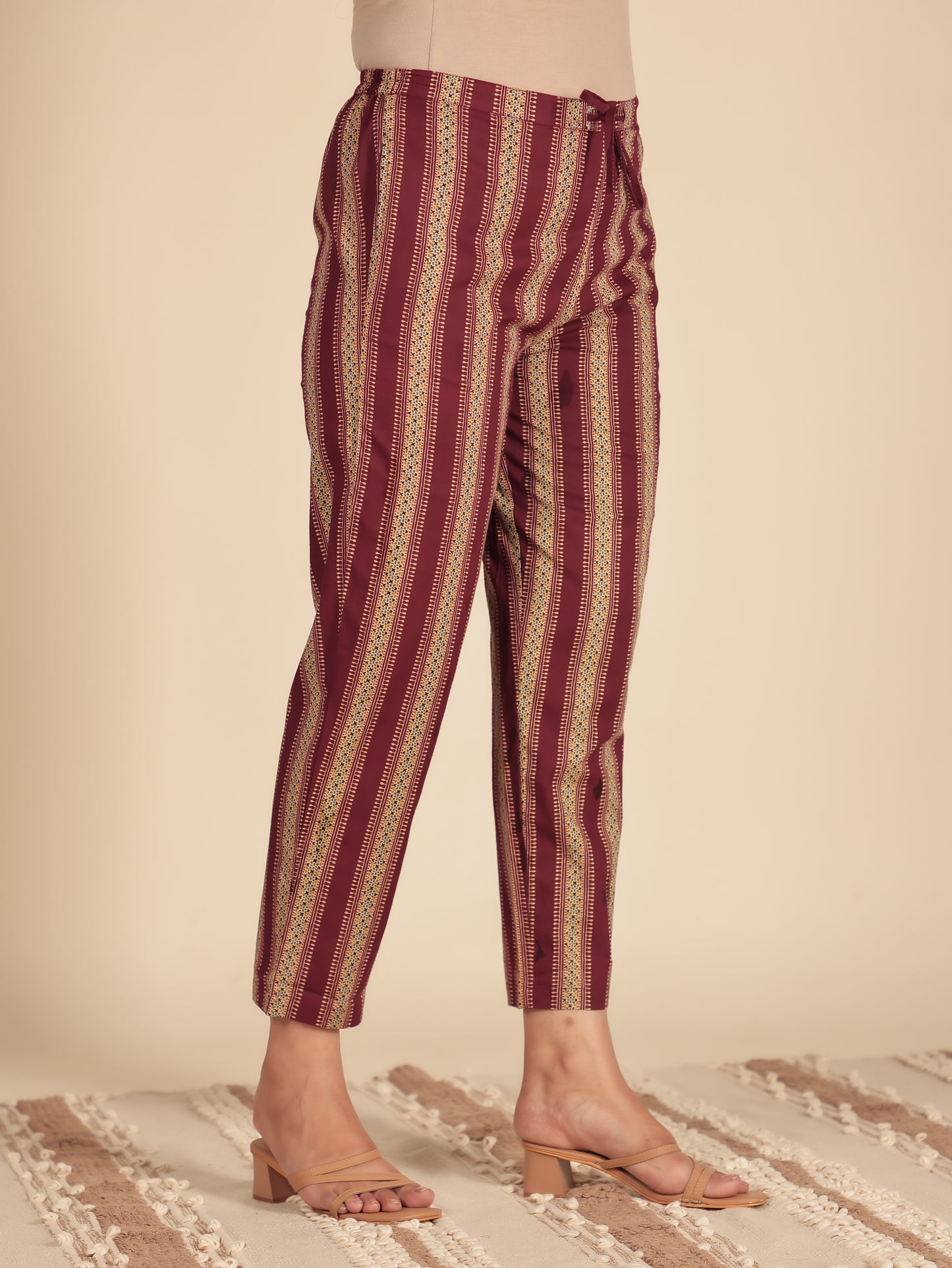 Soft Cotton Striped Pant