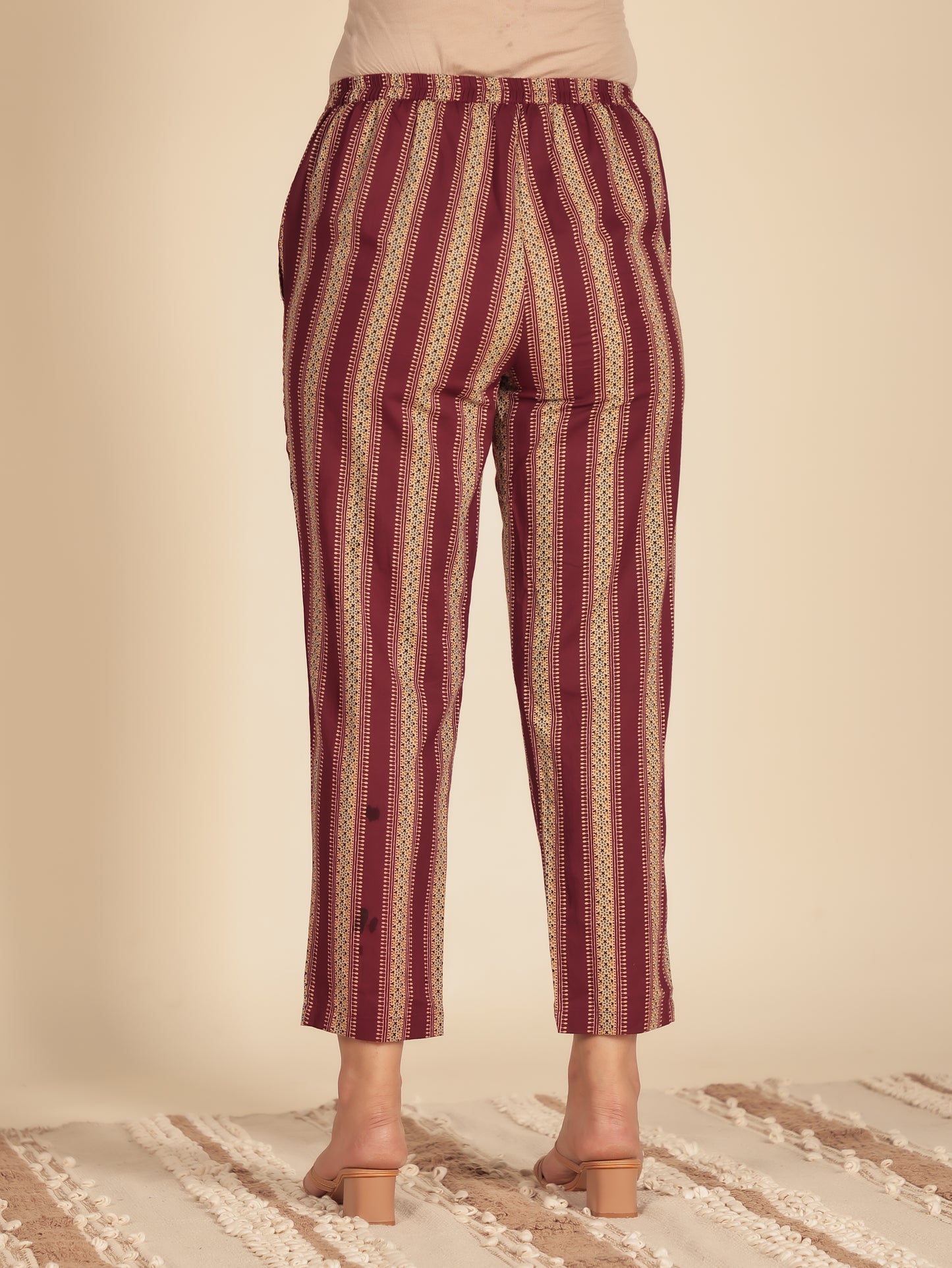 Soft Cotton Striped Pant