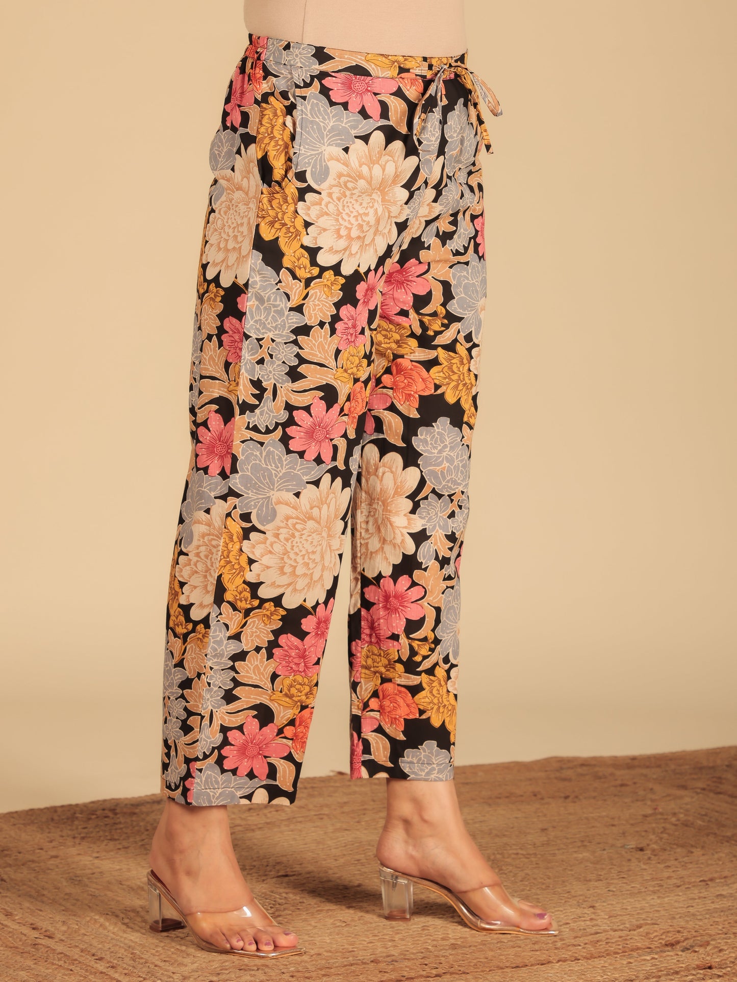 Embroidered Soft Cotton Floral Anarkali Multicolor Kurta