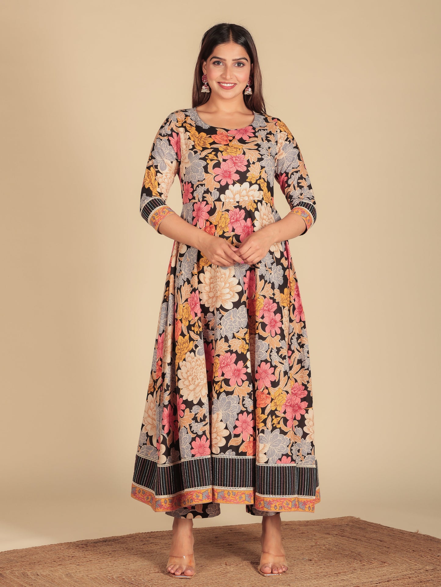 Soft Cotton Floral Kurta