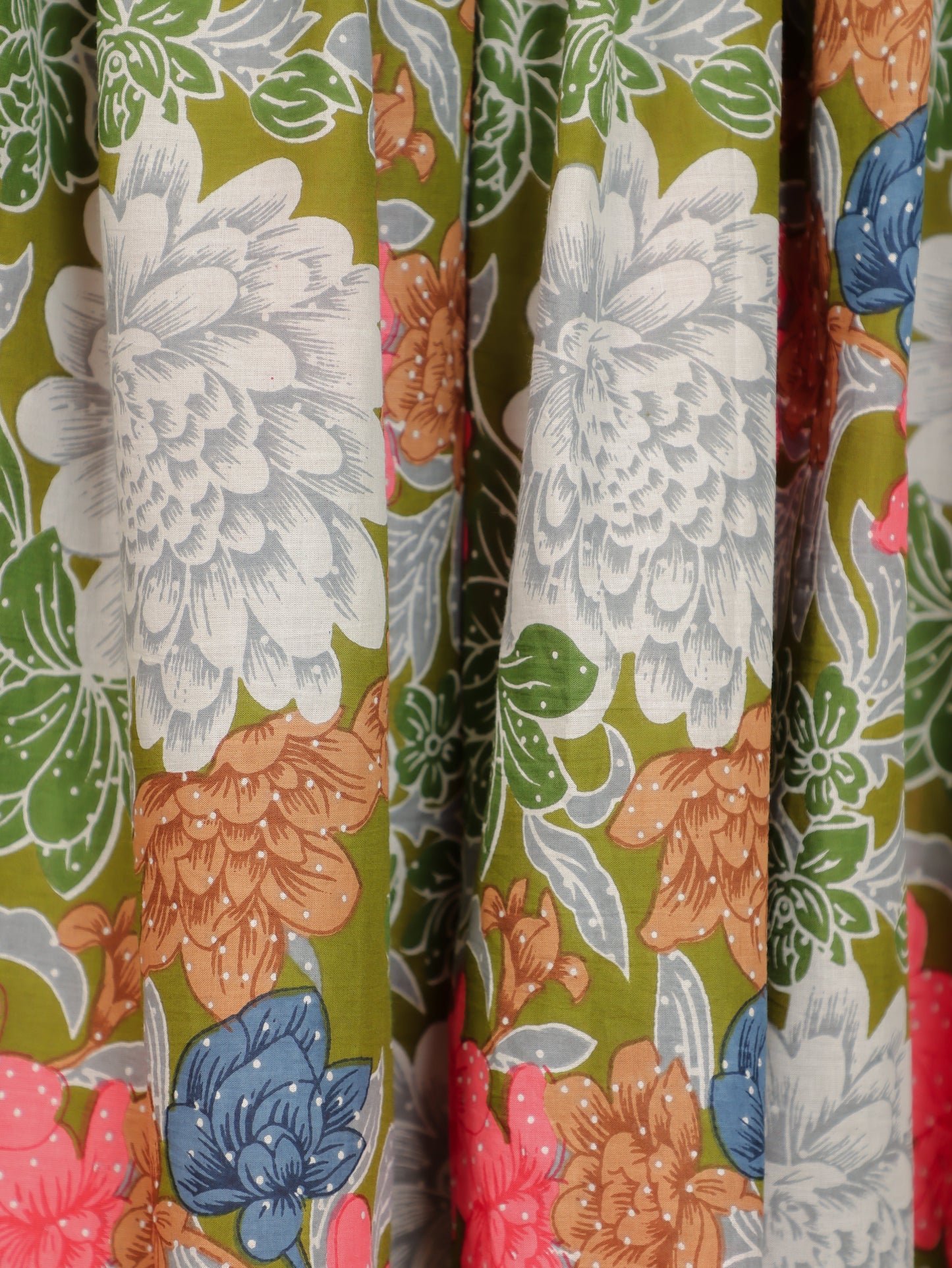 Soft Cotton Floral Green Kurta