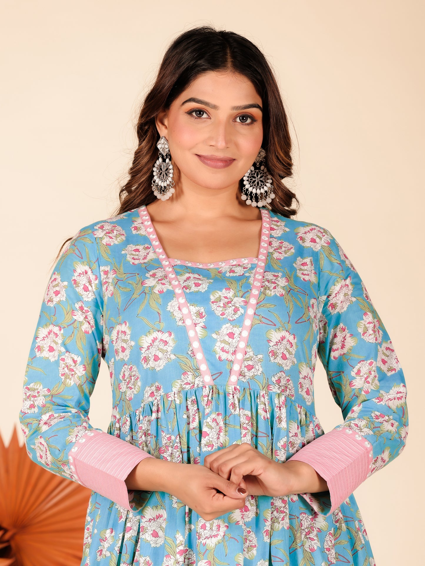 Soft Cotton Floral Kurta