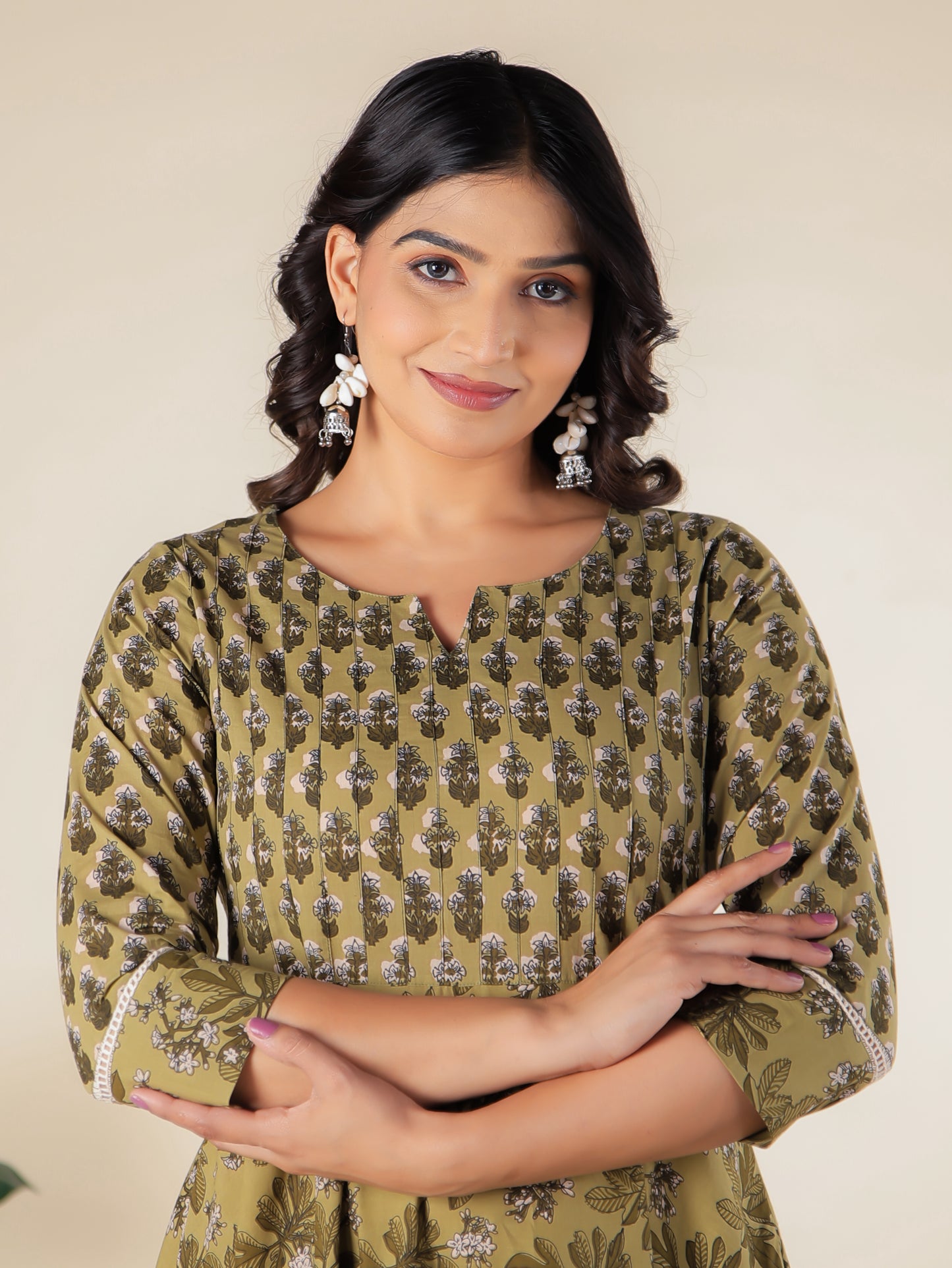 Soft Cotton Floral Kurta