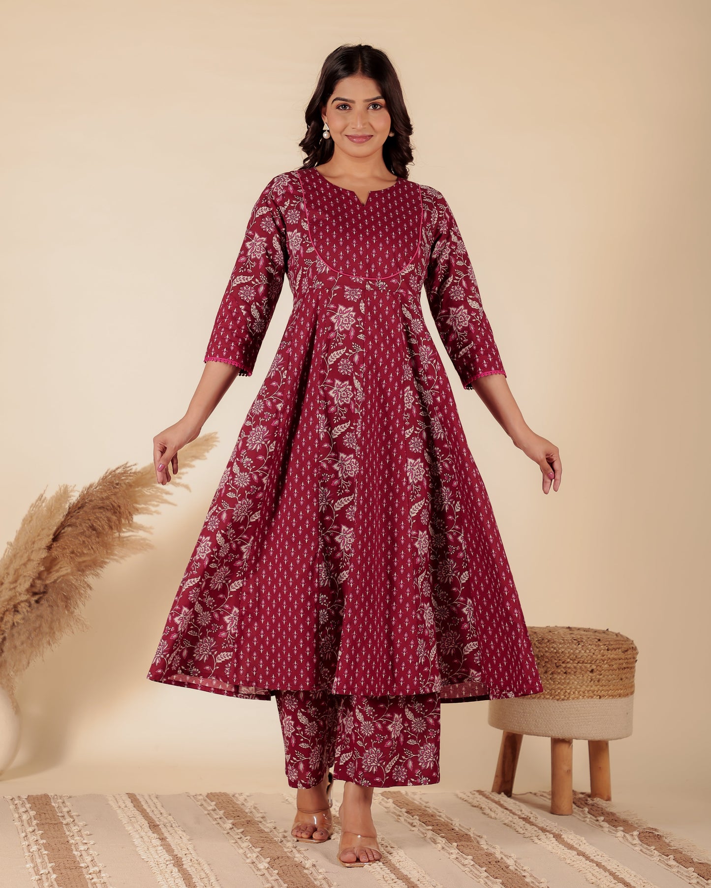 Soft Cotton Floral Kurta