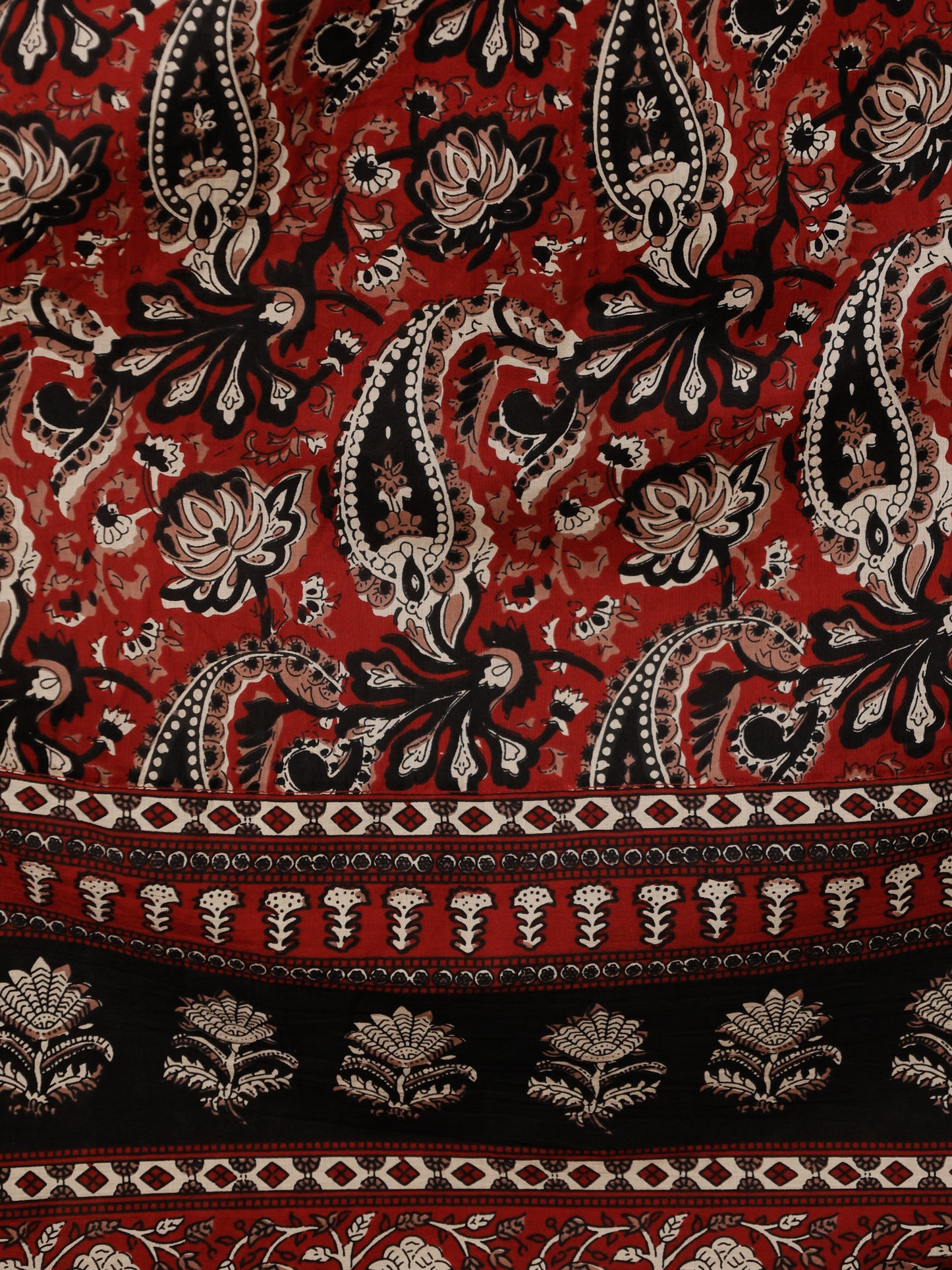 Soft Cotton Paisley Anarkali Red Kurta