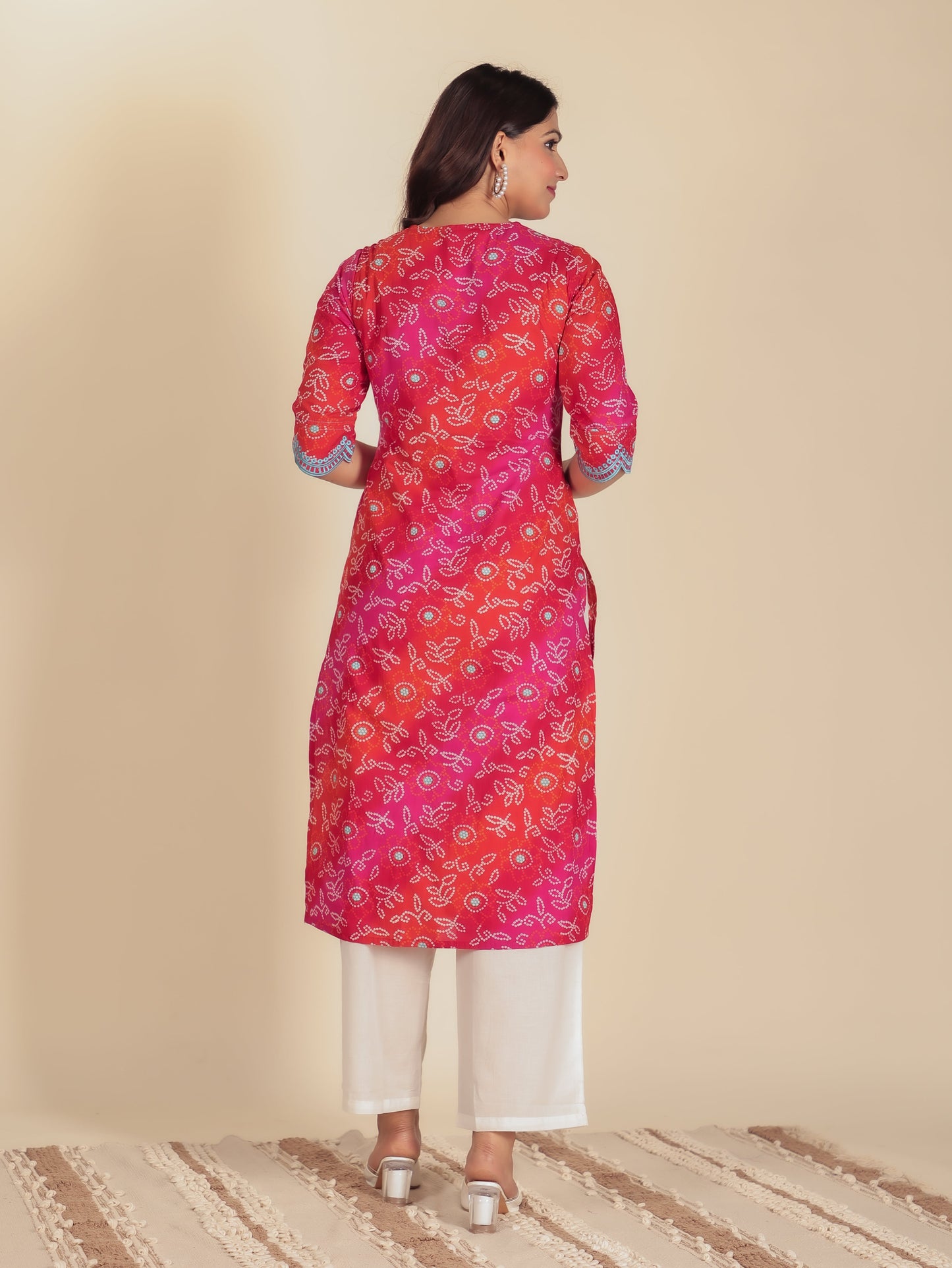 Soft Cotton Bandhani Kurta