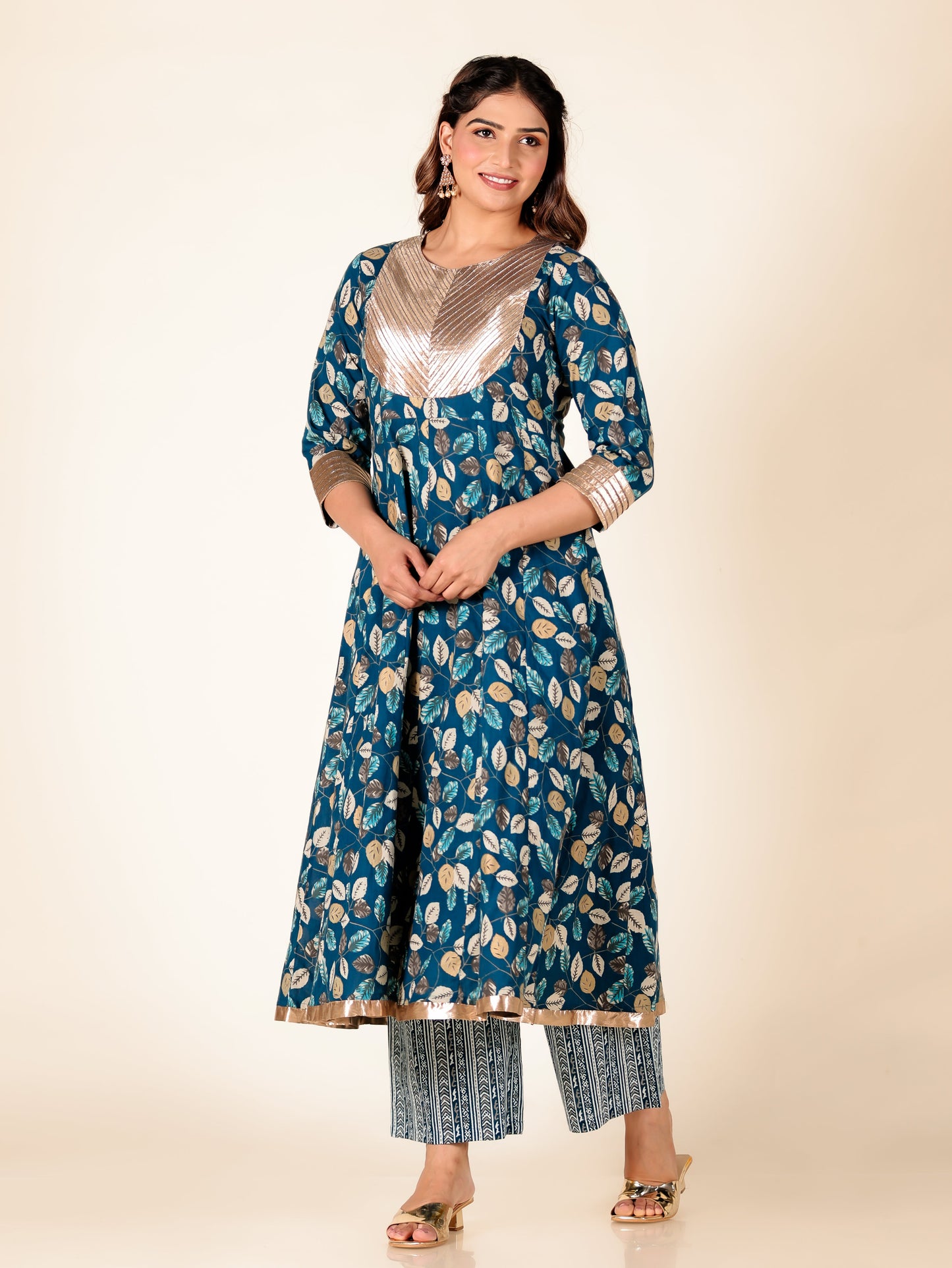 Soft Cotton Foliage Kurta