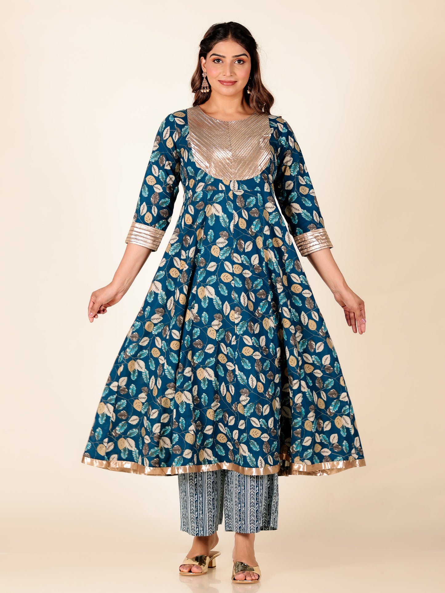 Soft Cotton Foliage Kurta