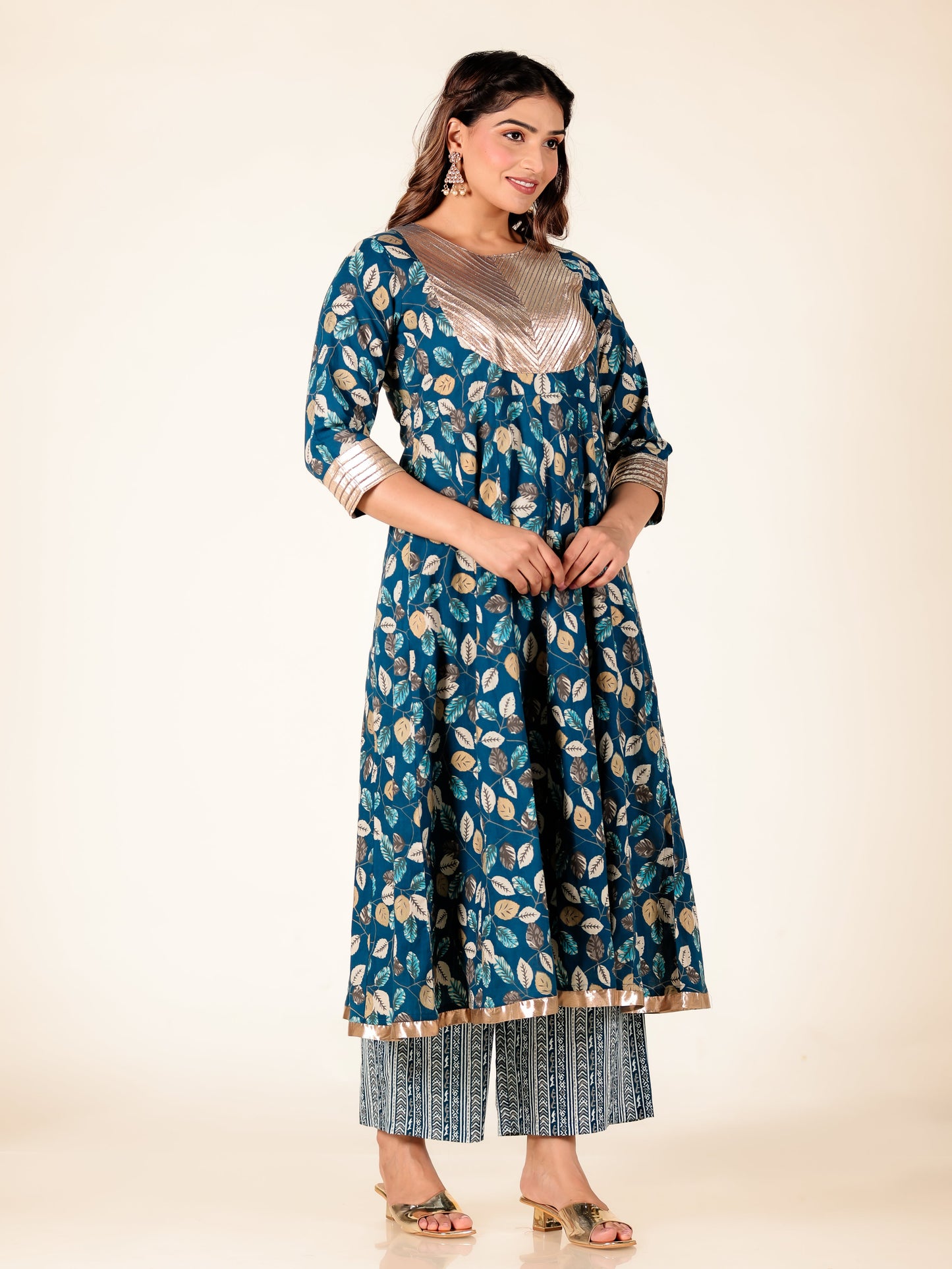 Soft Cotton Foliage Kurta