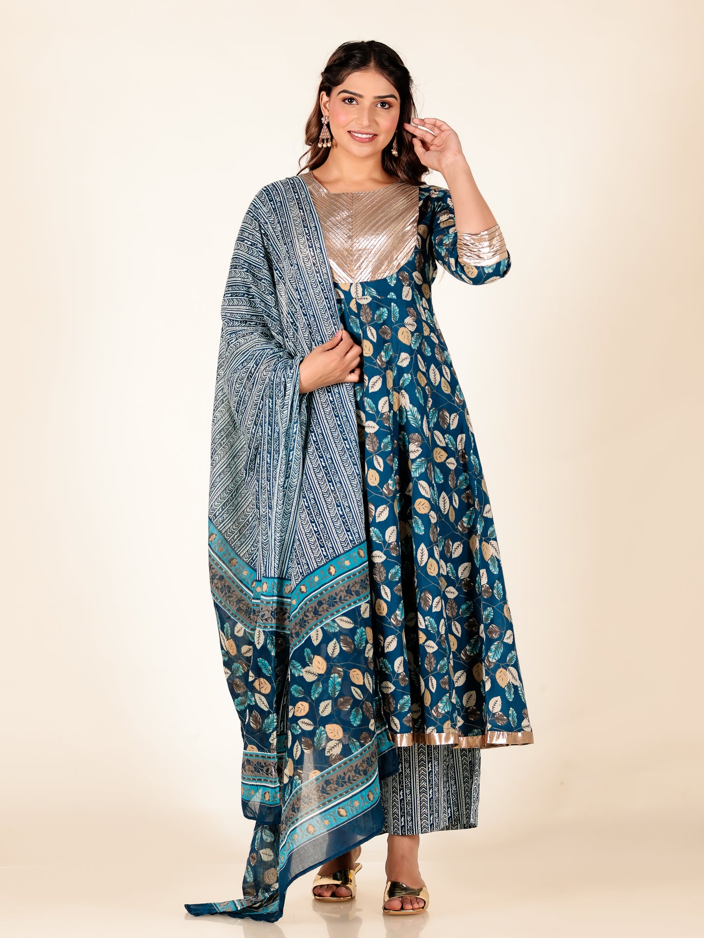 Soft Cotton Foliage Kurta