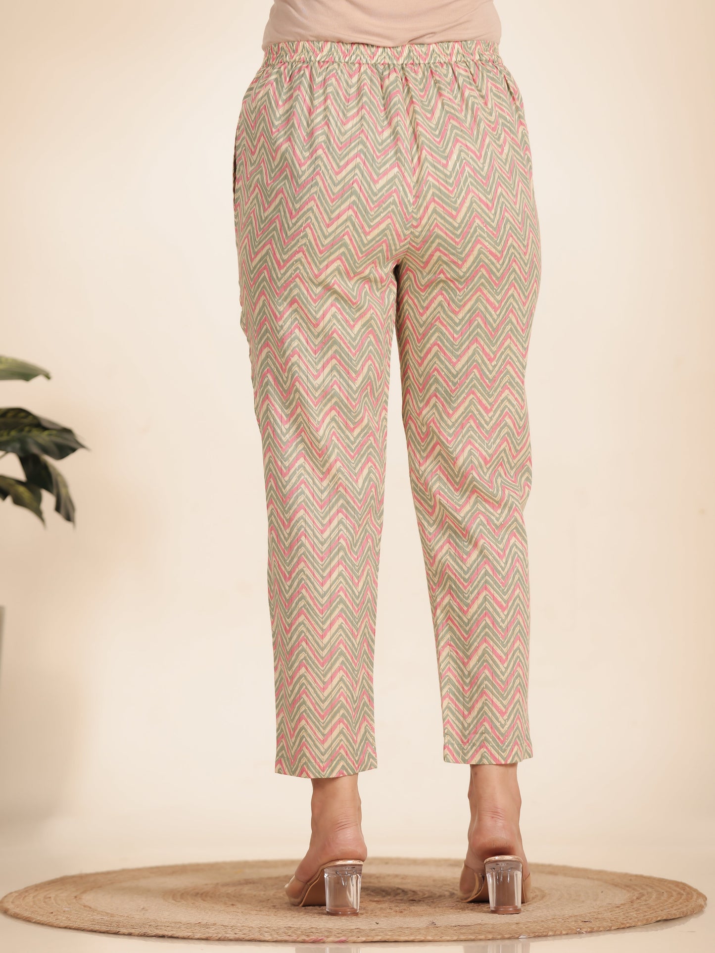 Lurex Cotton Chevron Pant