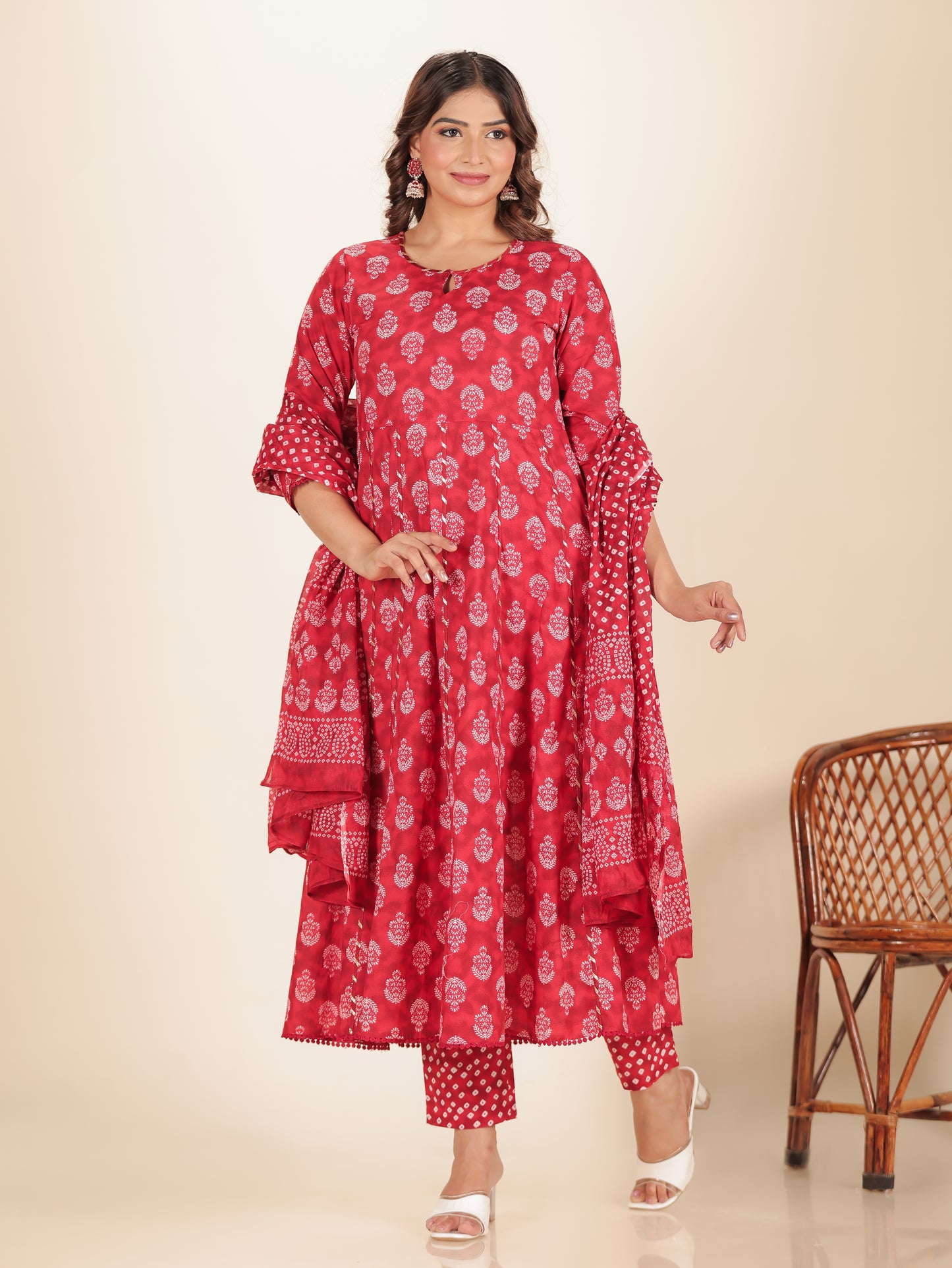 Soft Cotton Floral Kurta