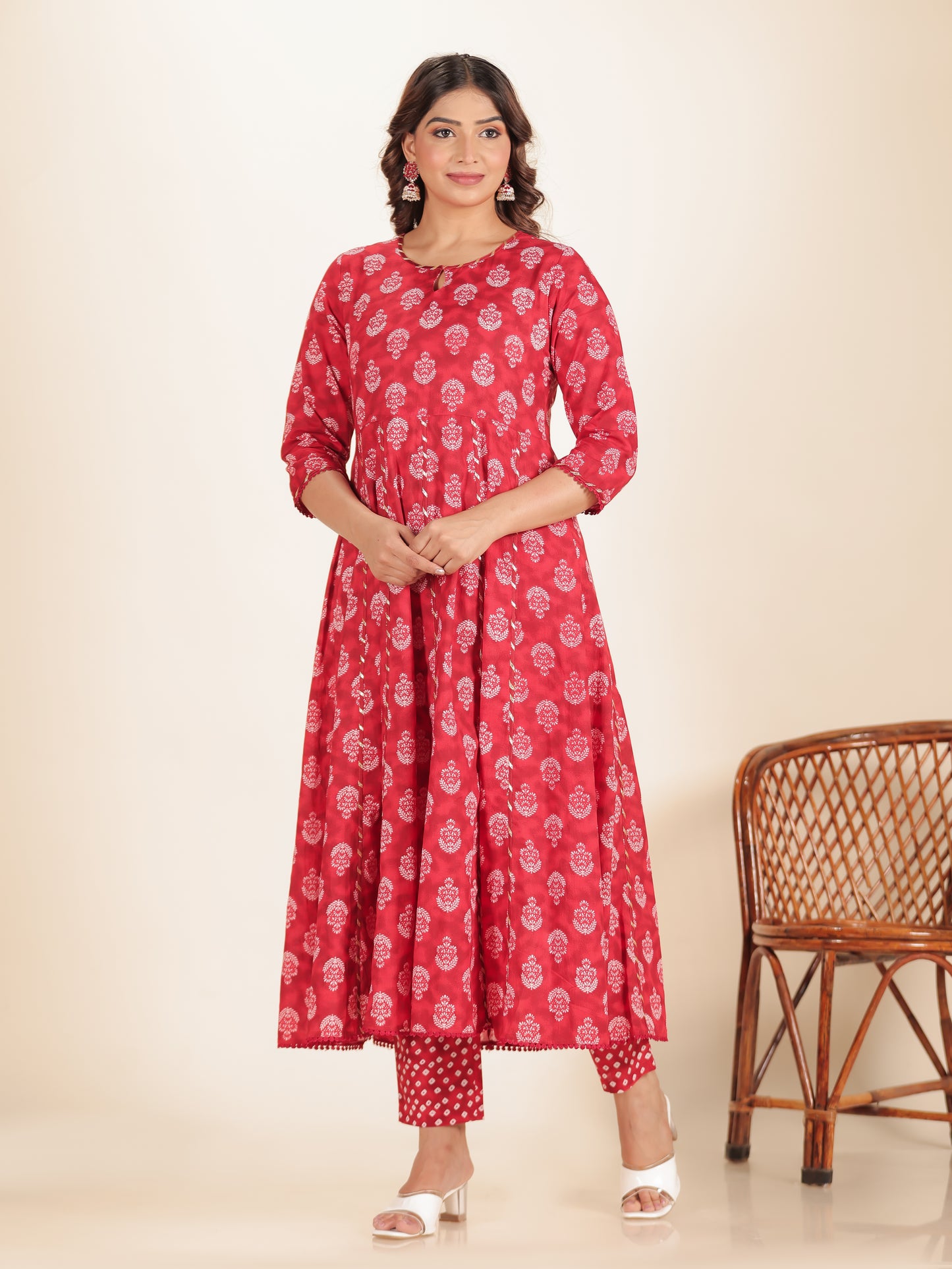 Soft Cotton Floral Kurta