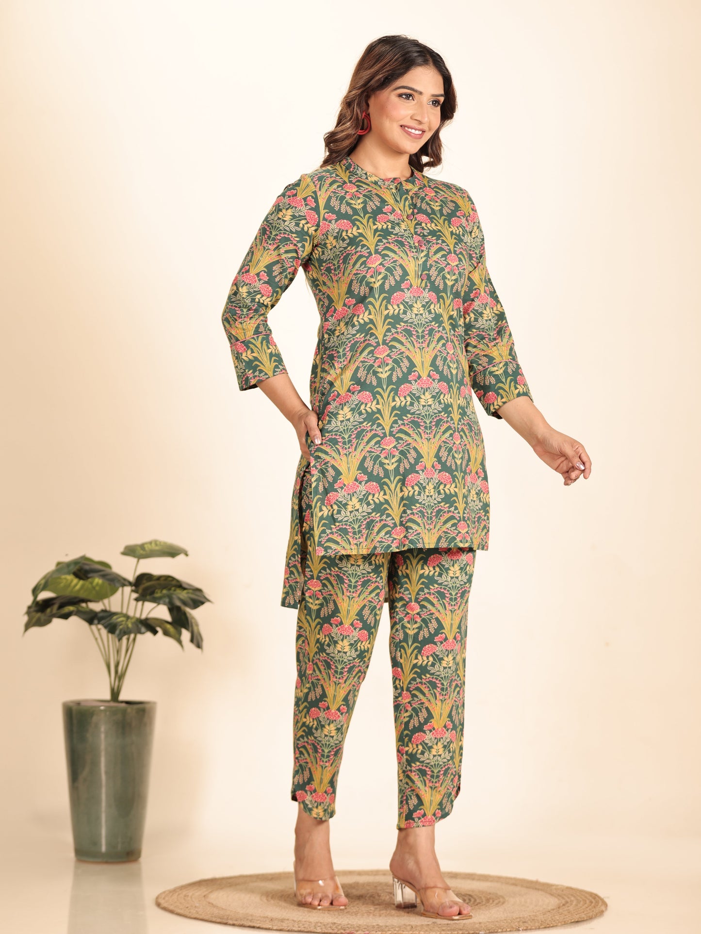 Soft Cotton Floral Kurta