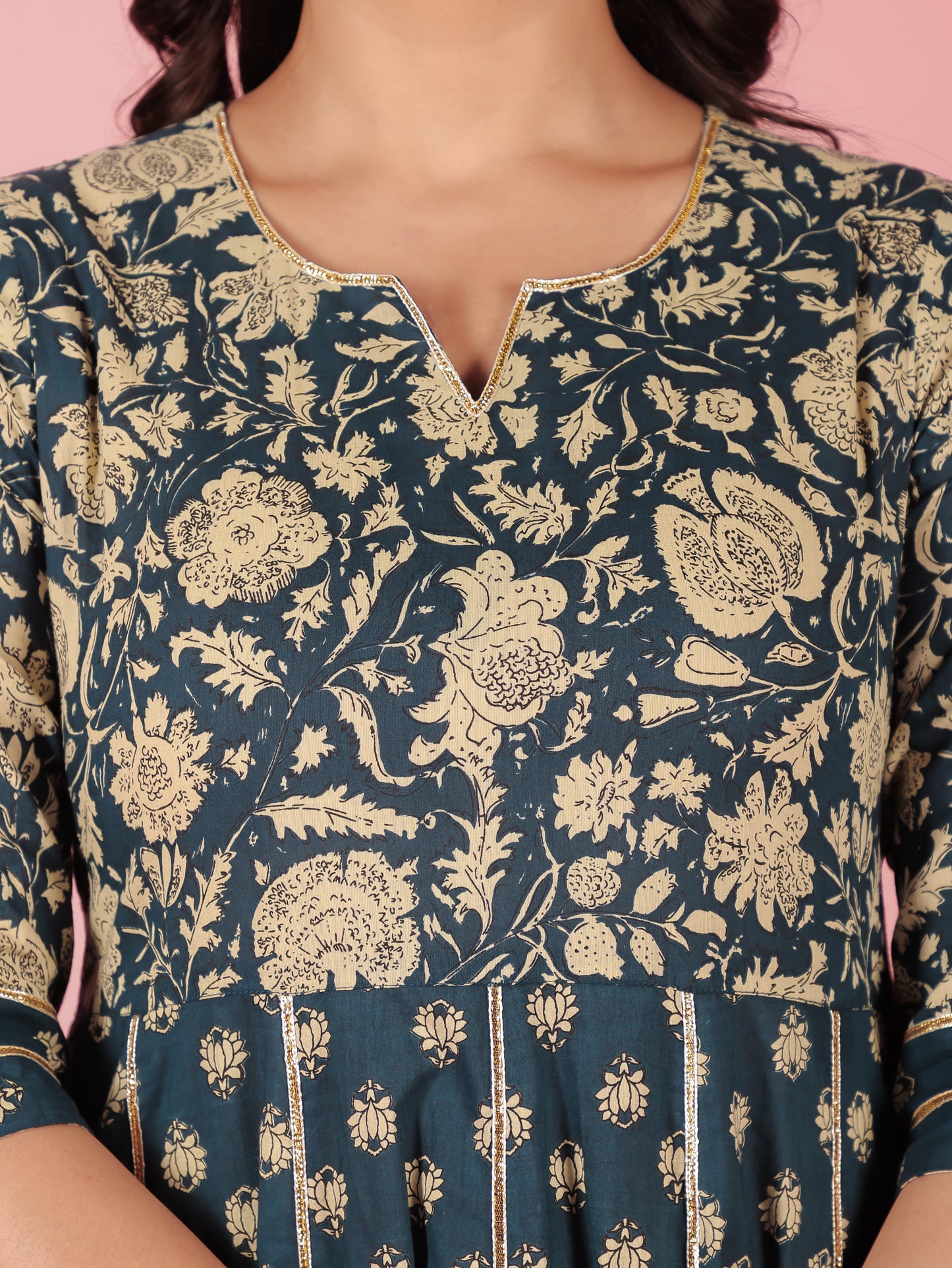 Soft Cotton Floral Kurta