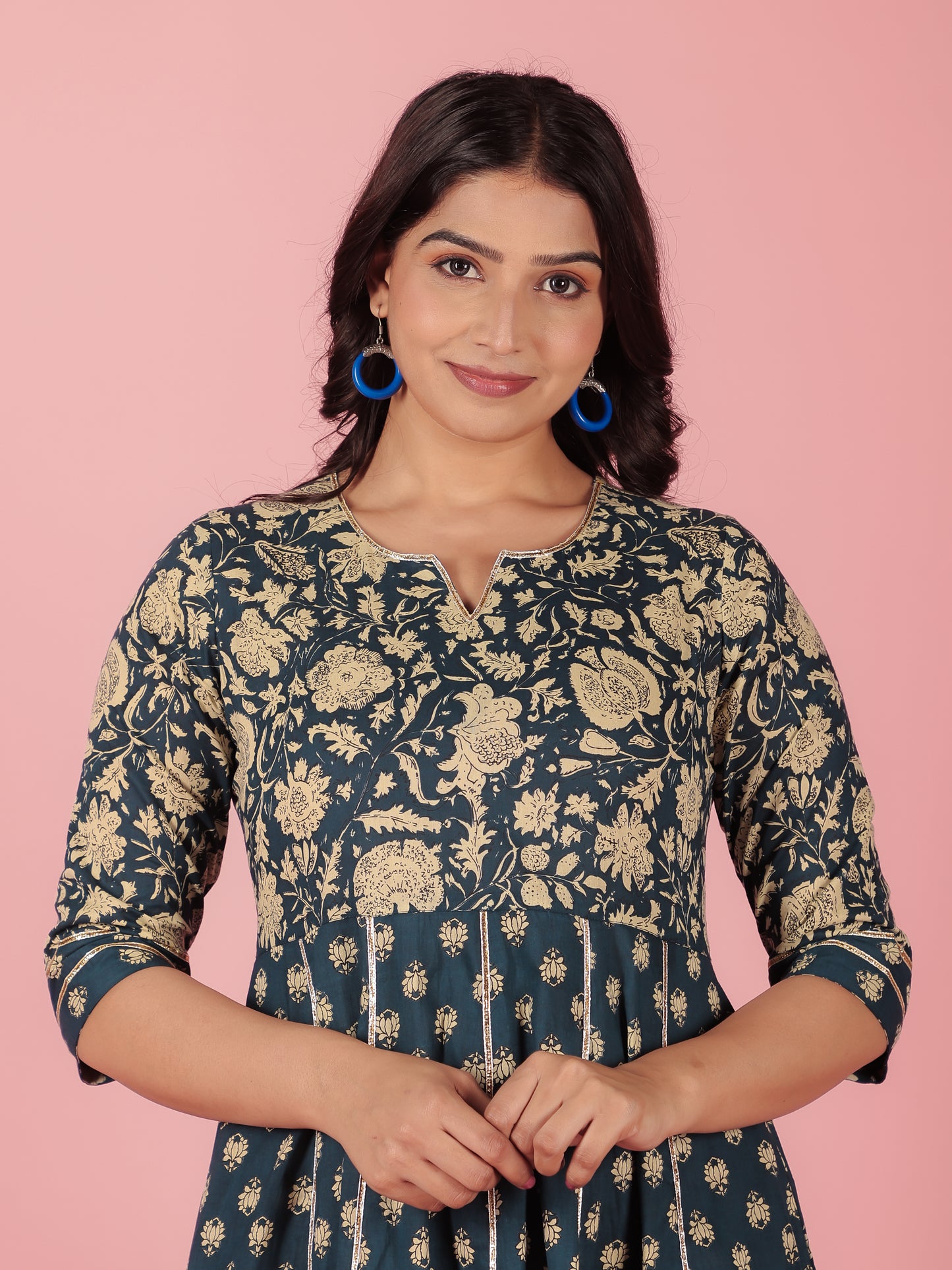 Soft Cotton Floral Kurta