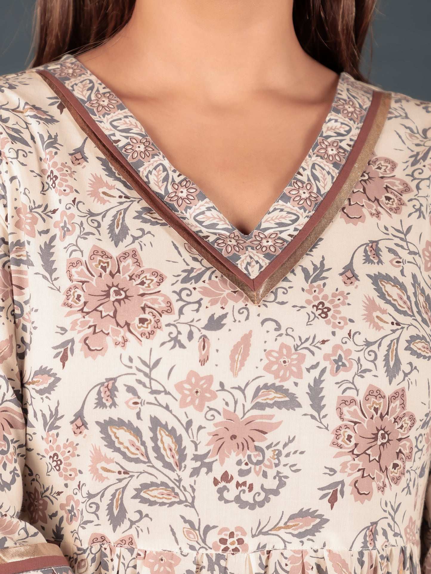 Soft Cotton Floral Kurta