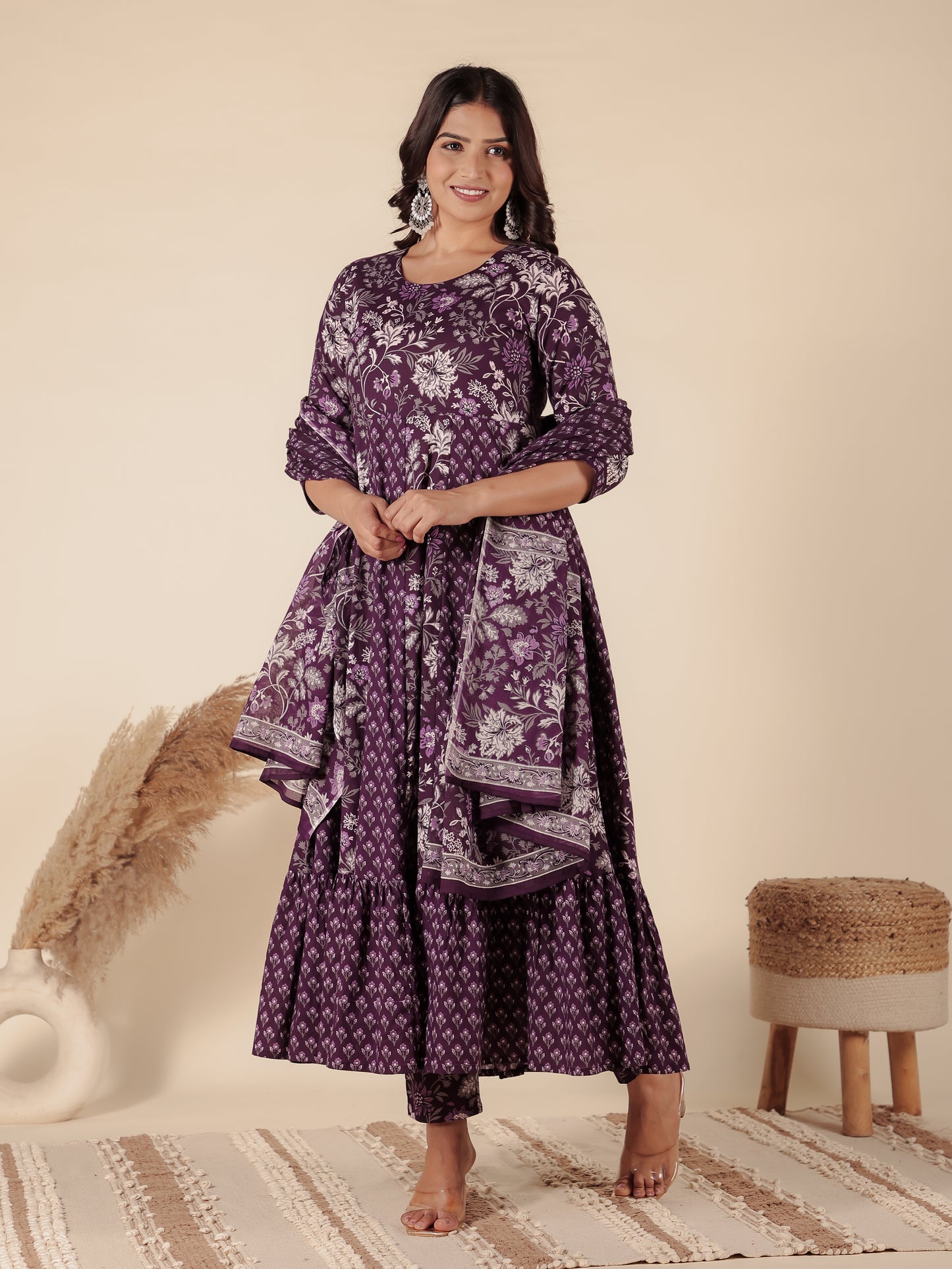 Soft Cotton Floral Kurta