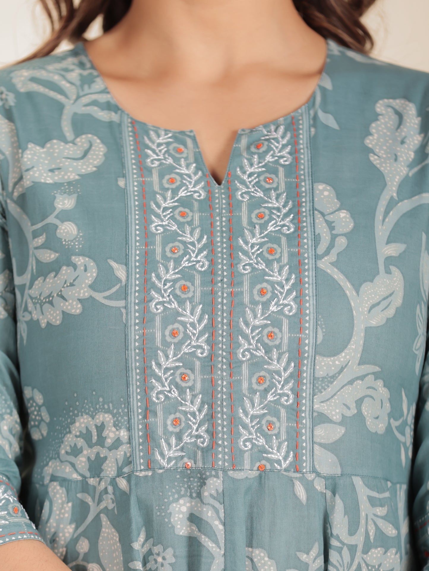 Soft Cotton Floral Kurta