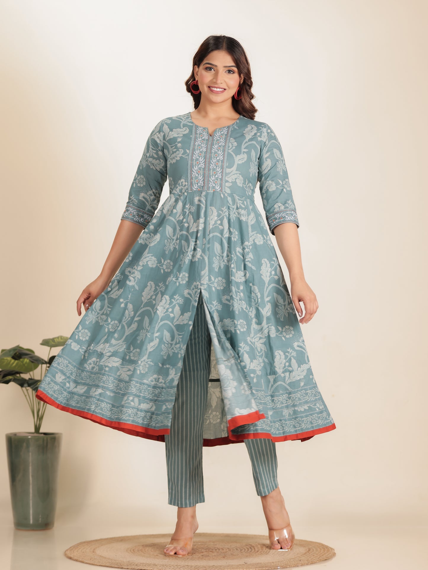 Soft Cotton Floral Kurta