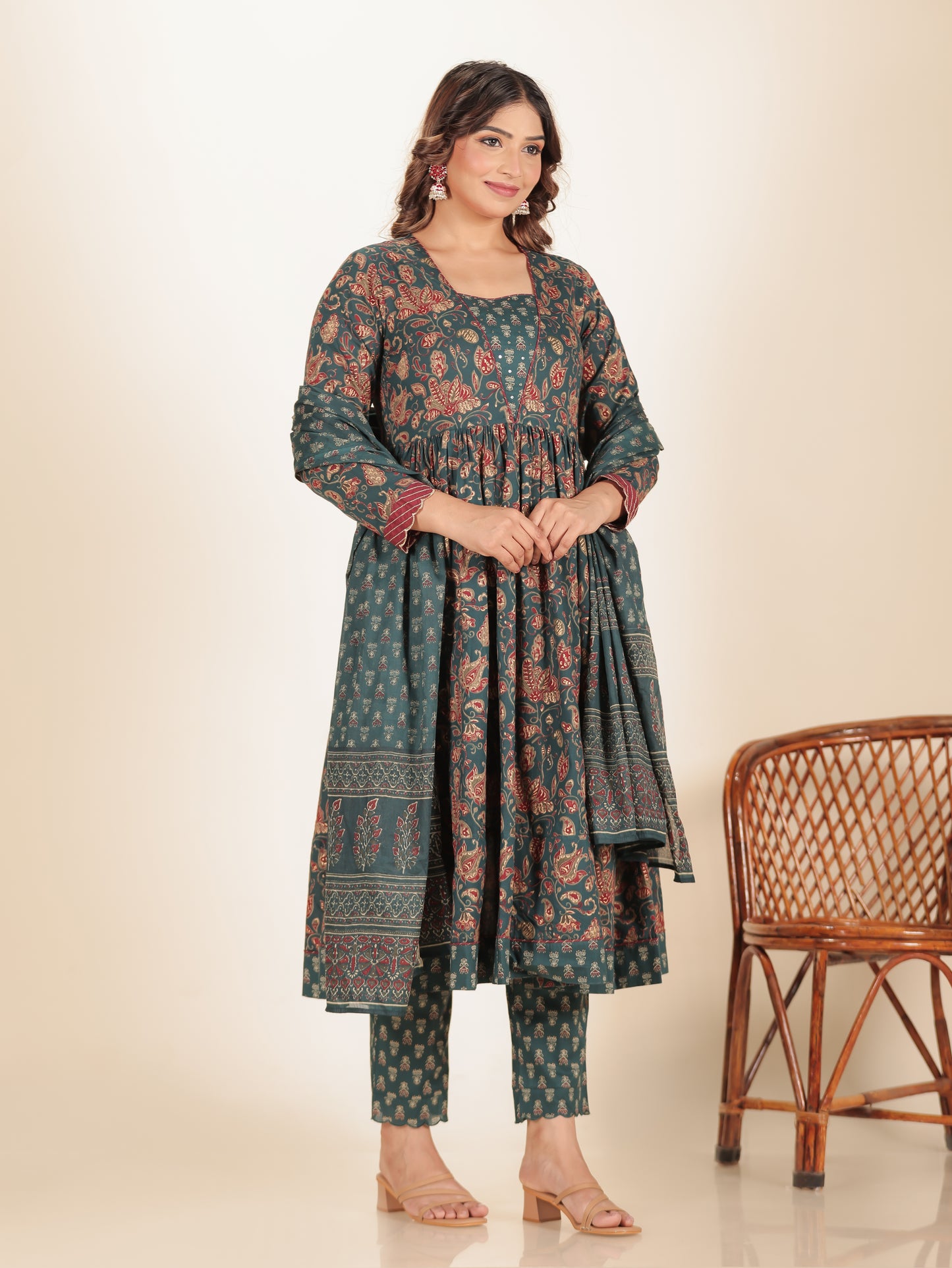 Soft Cotton Floral Kurta