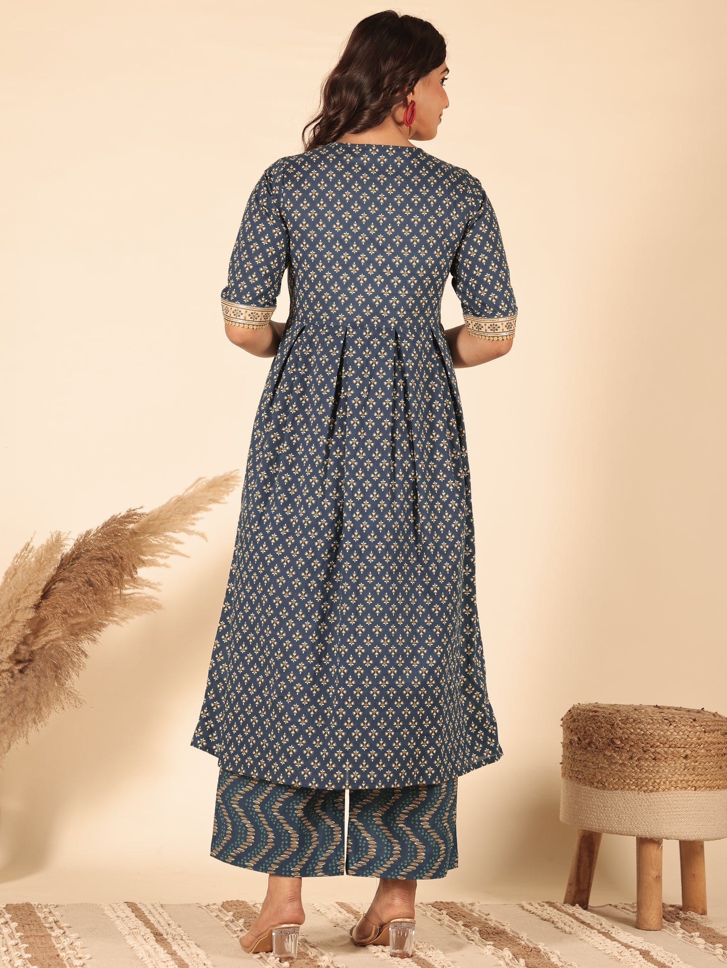 Soft Cotton Geometric Kurta