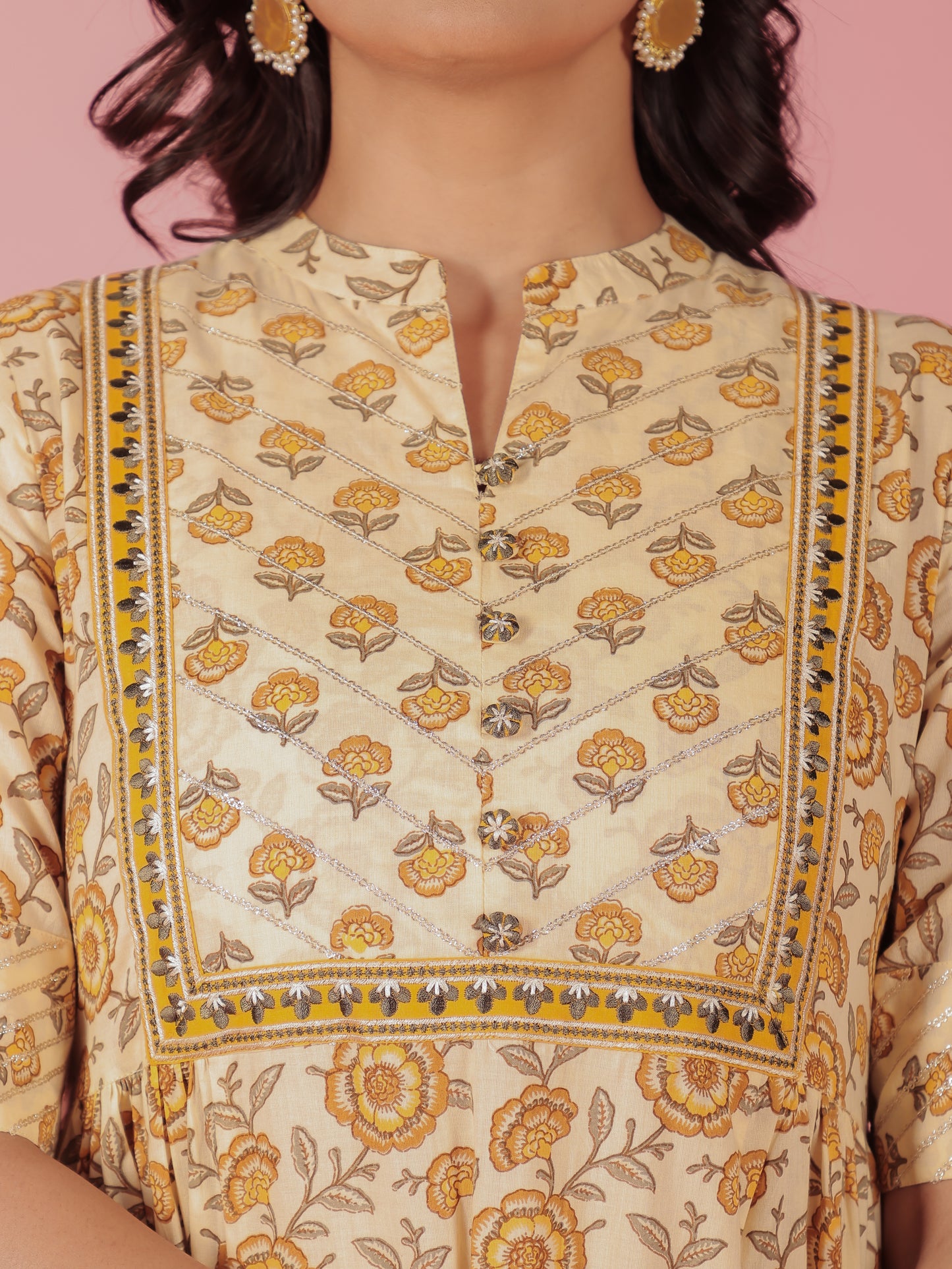 Soft Cotton Floral Kurta