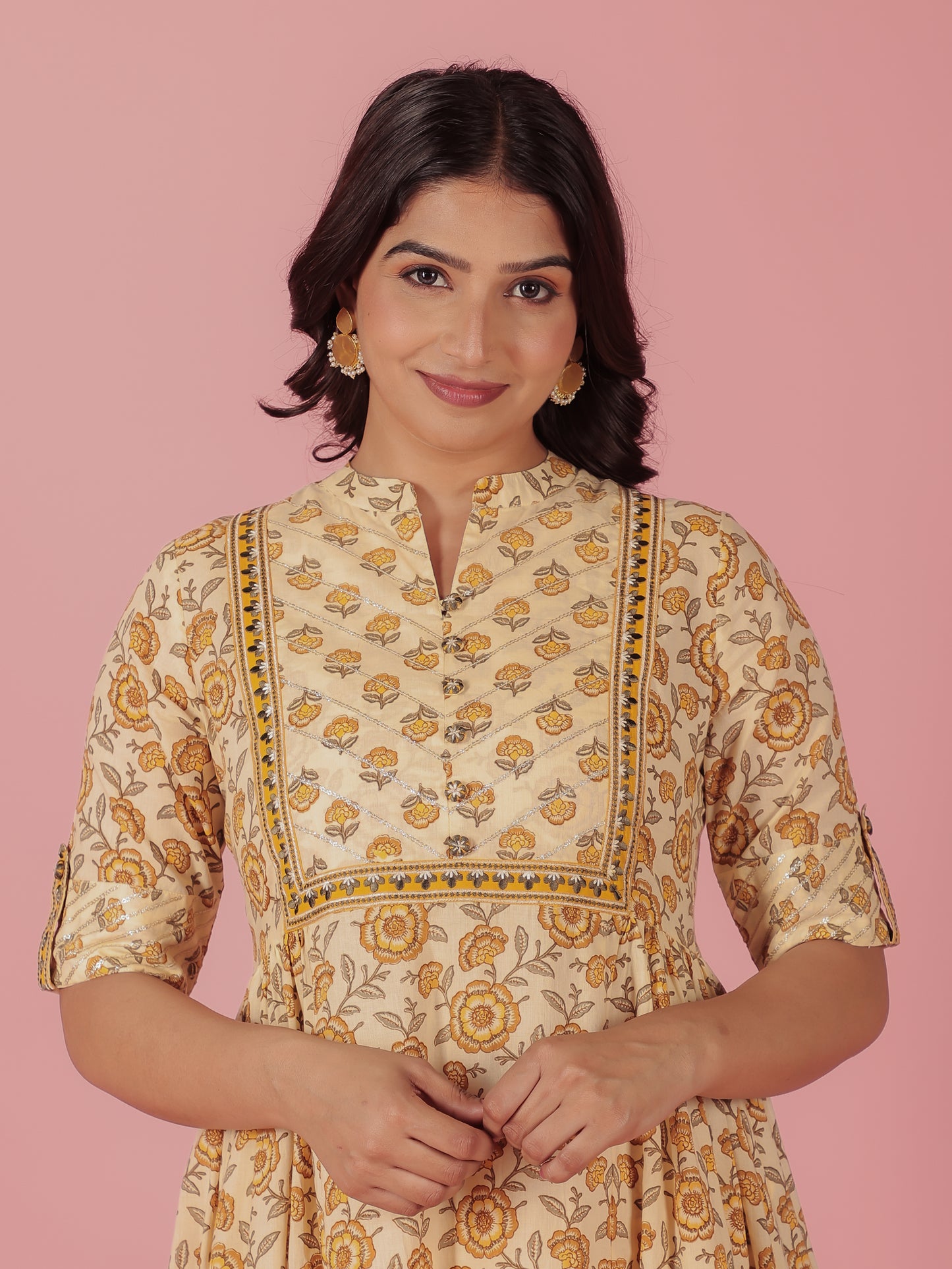 Soft Cotton Floral Kurta