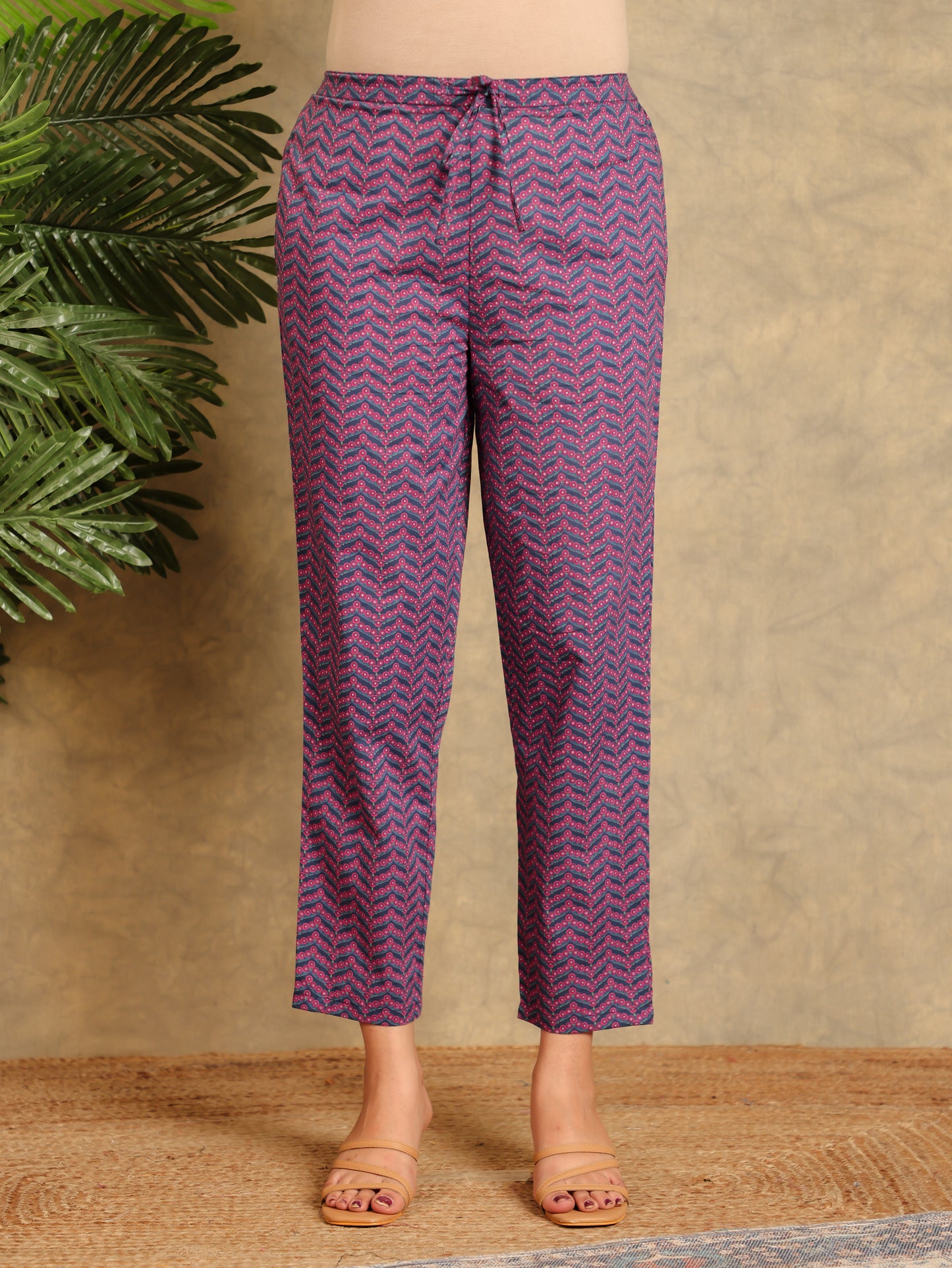 Textured Cotton Solid Straight Blue Kurta